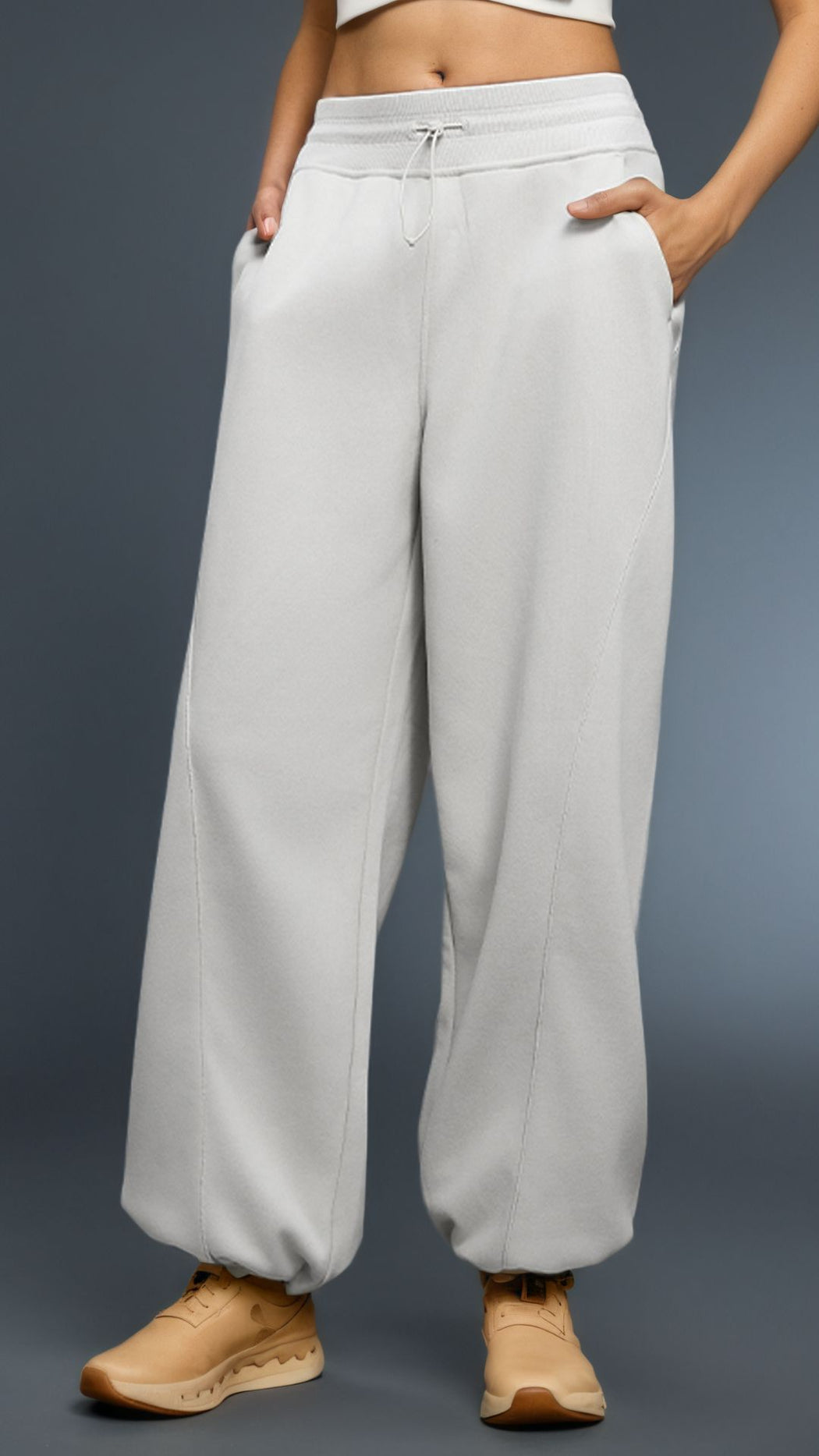 Velura Drawcord High Waist Pant