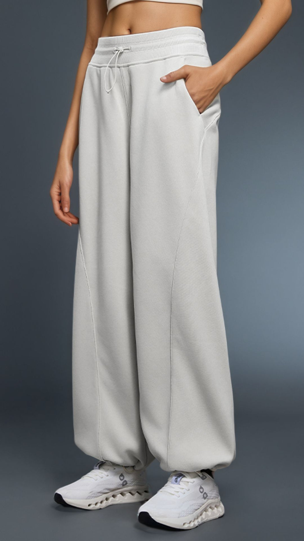 Velura Drawcord High Waist Pant