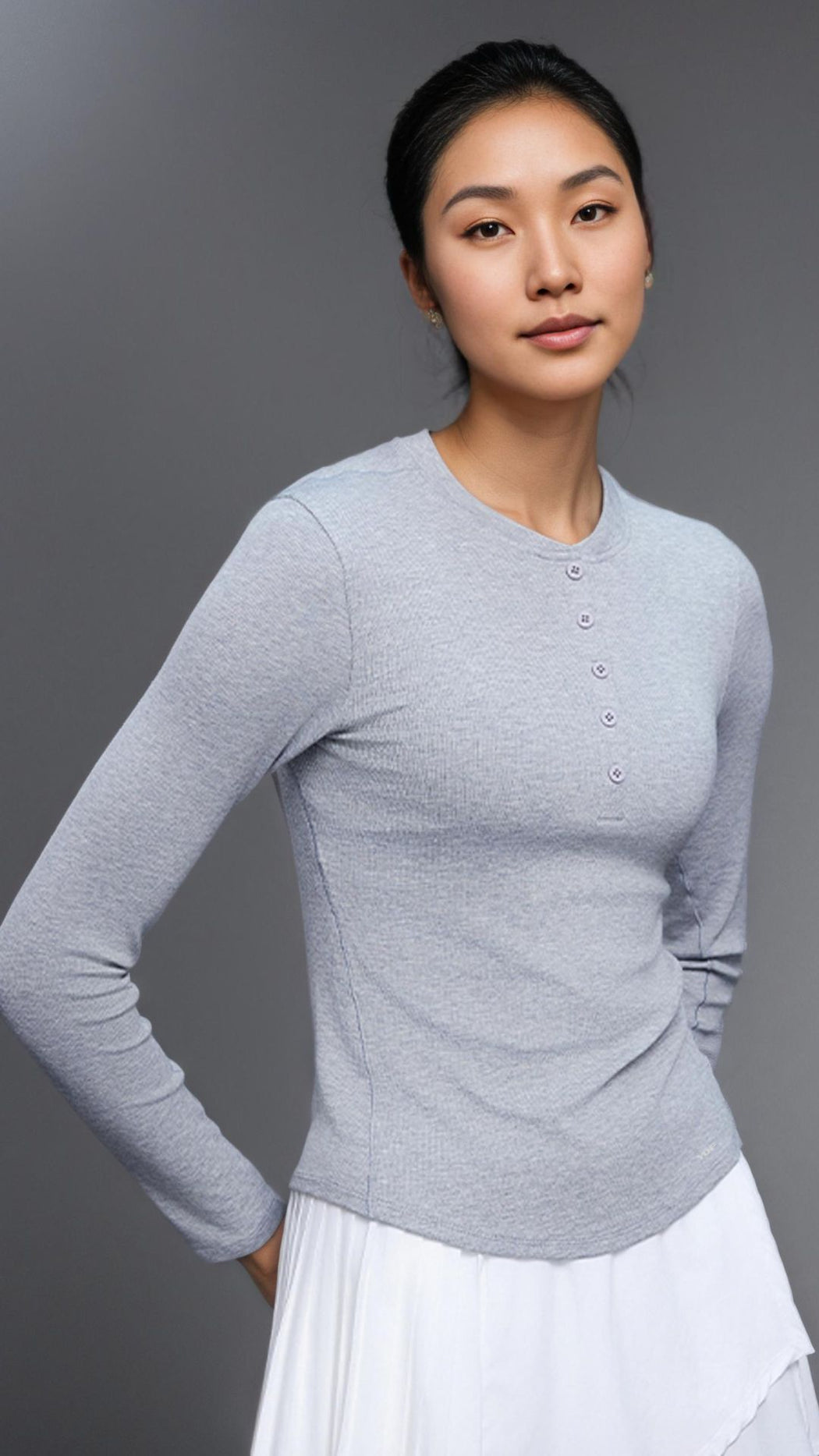 RIBRX Henley Long Sleeve Tee
