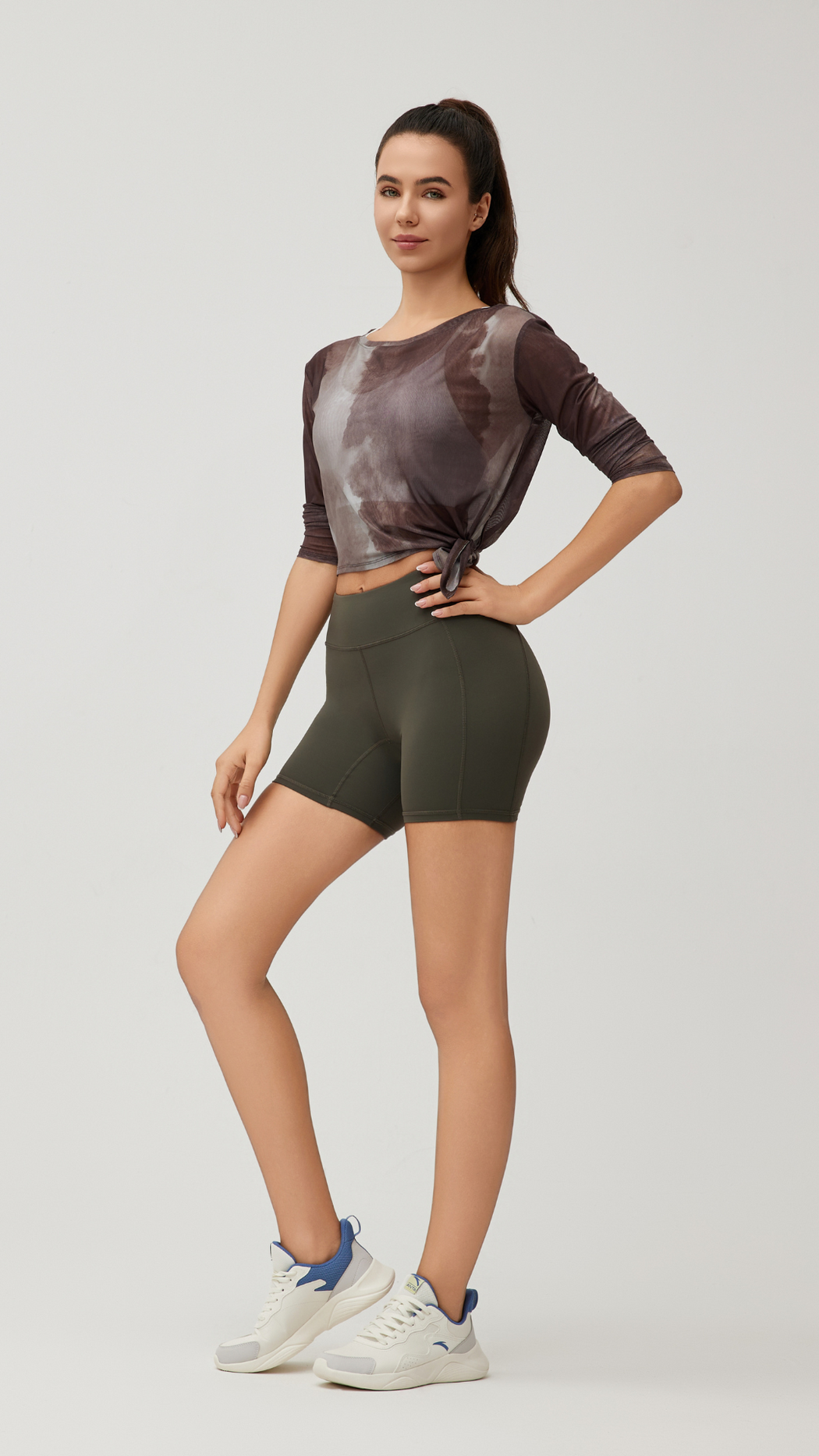 Marble Elegance Boatneck Performance Top
