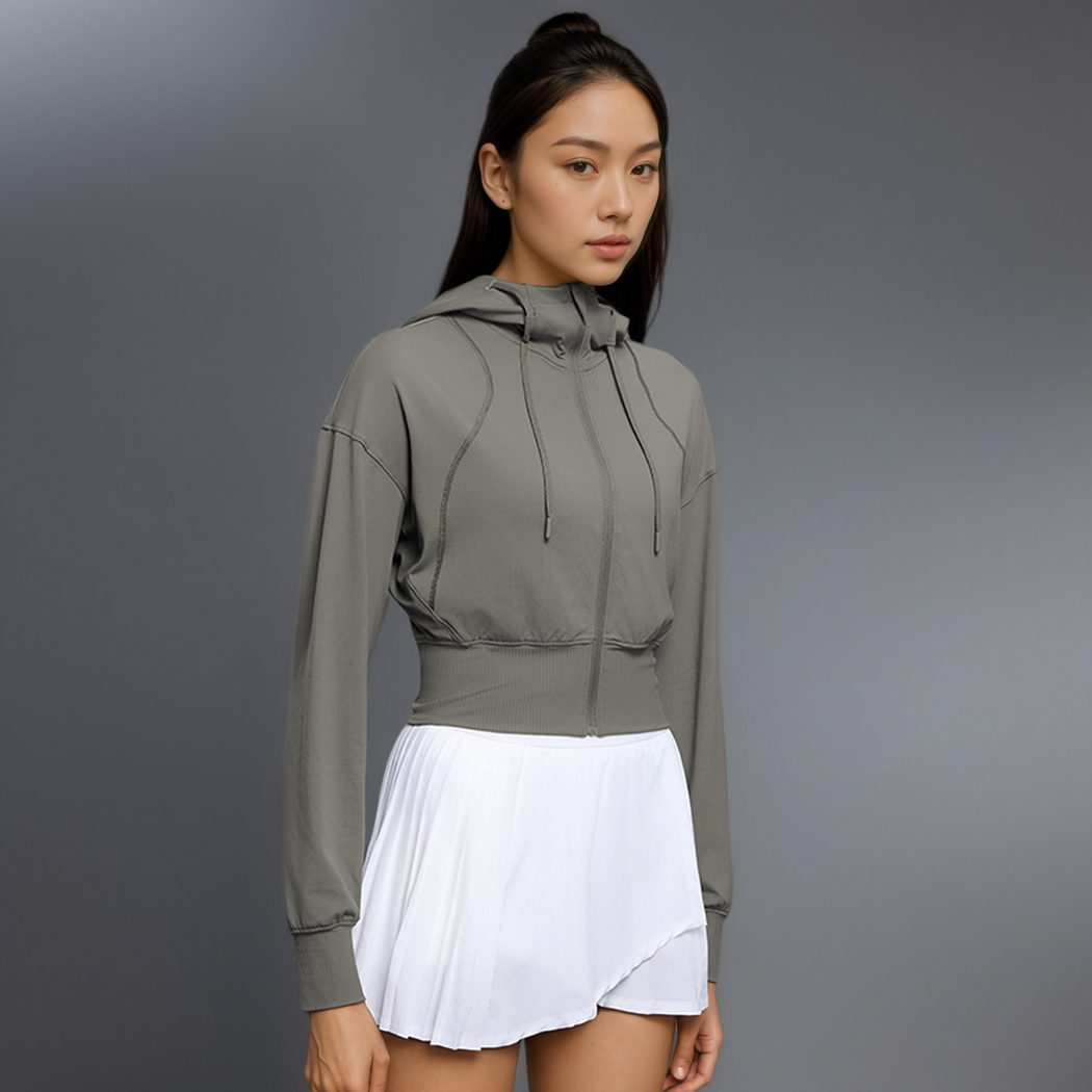 Vireo Zip Crop Hoodie