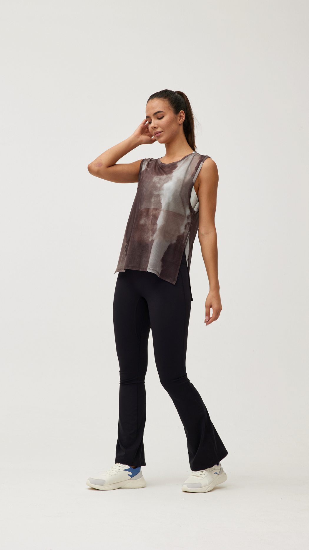 Marble Print Sleeveless Tank Top