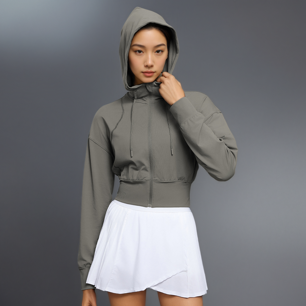 Vireo Zip Crop Hoodie