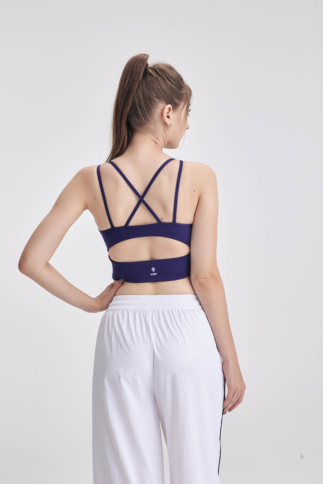 HaloStrap Strappy Hollow Back Sports Bra