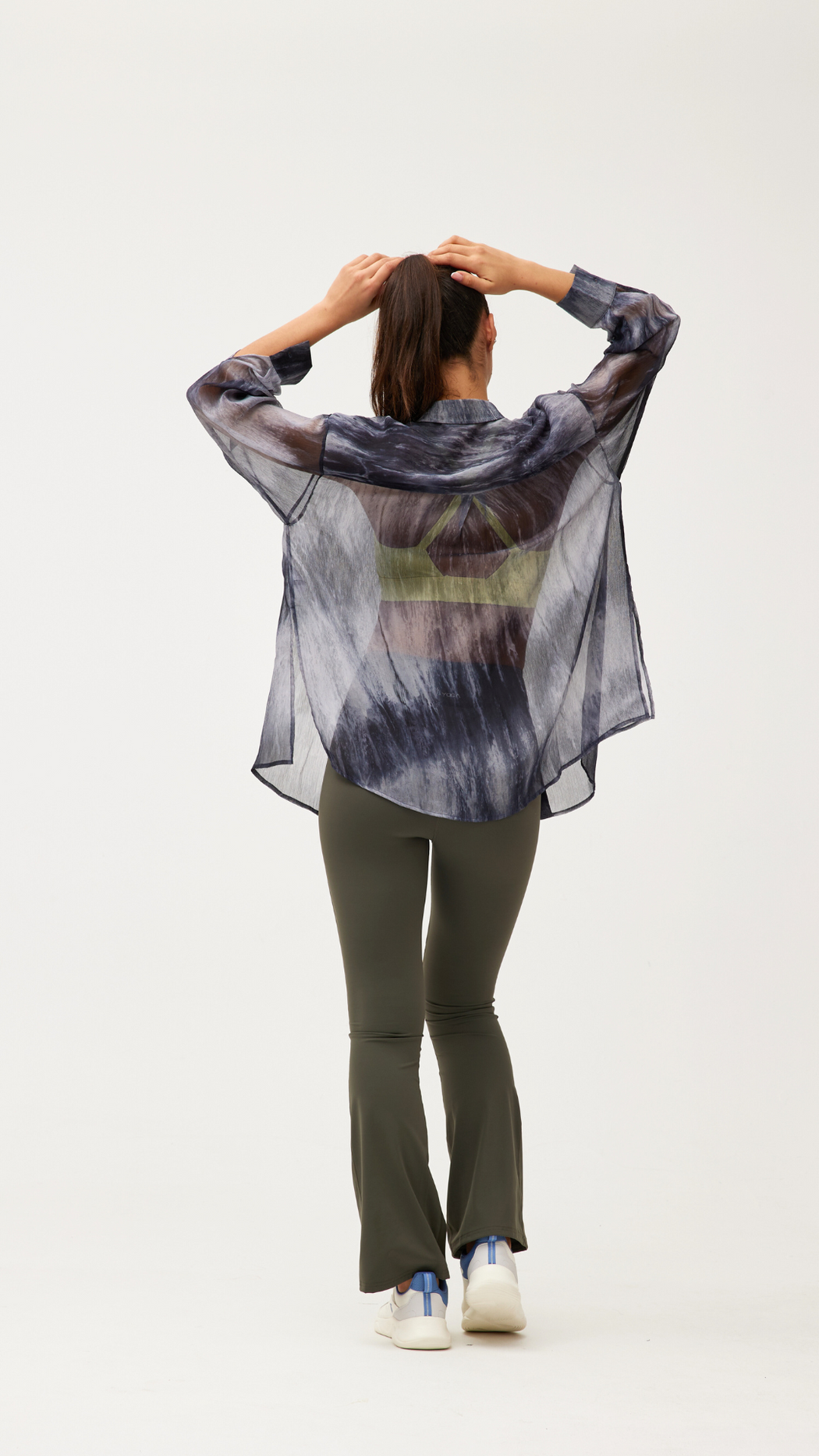 Marble Print Long Sleeve Shirts