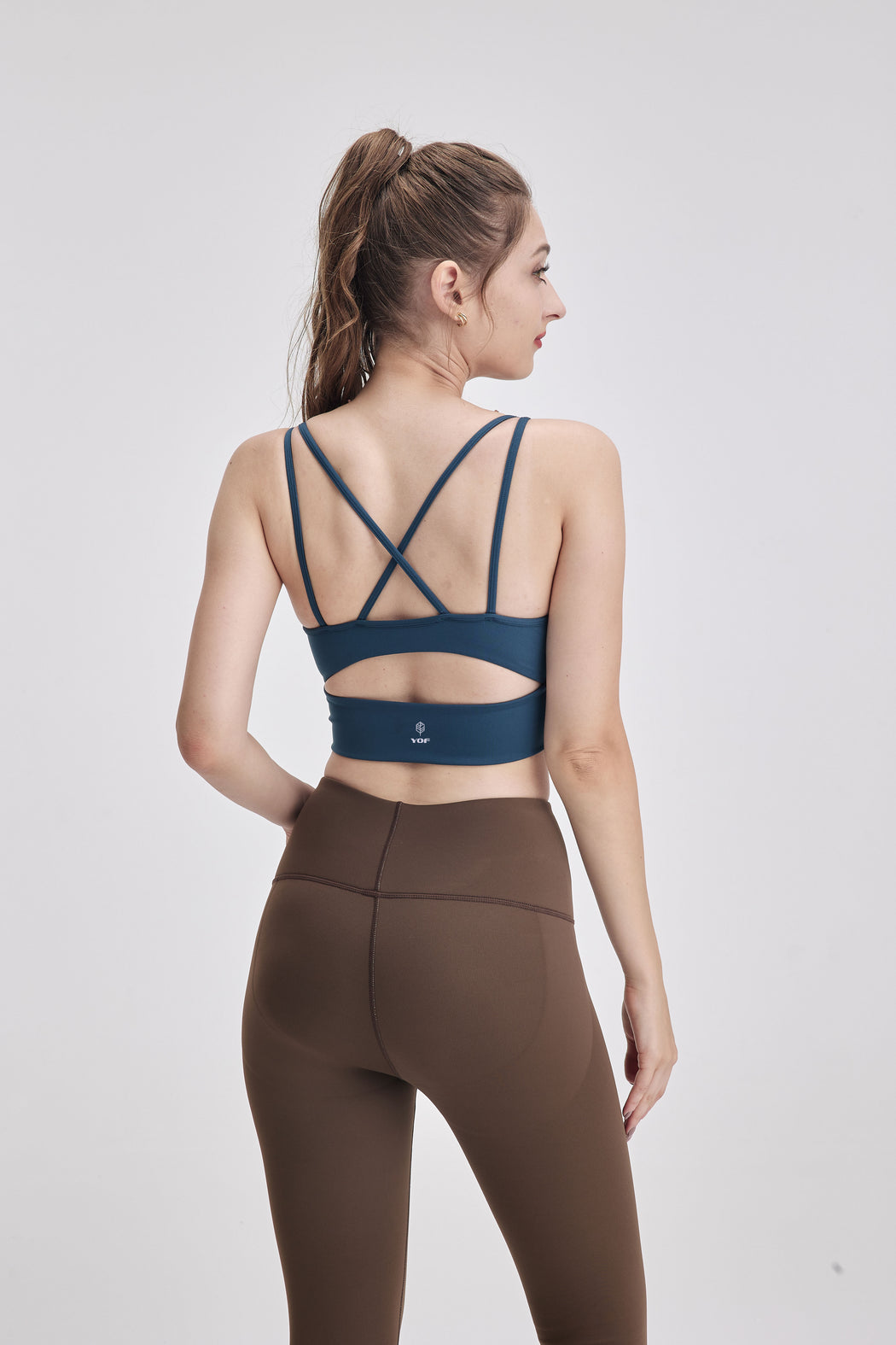 HaloStrap Strappy Hollow Back Sports Bra