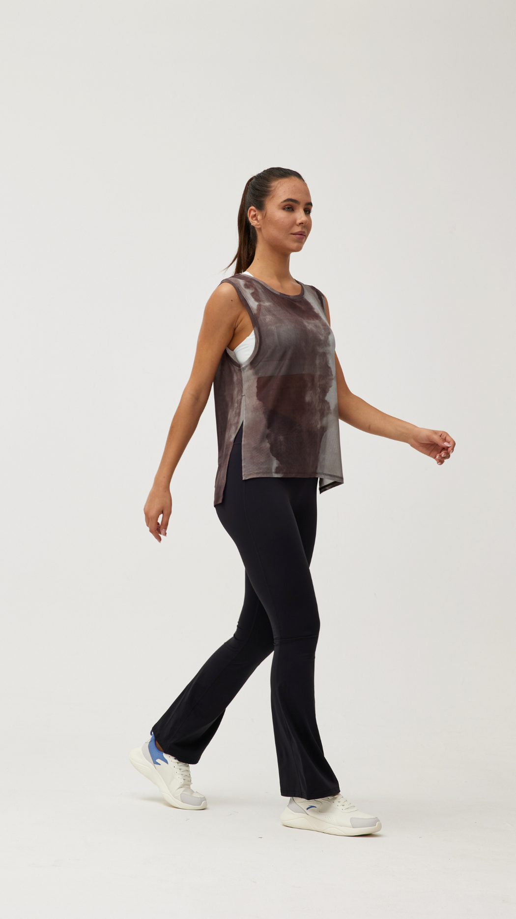 Marble Print Sleeveless Tank Top