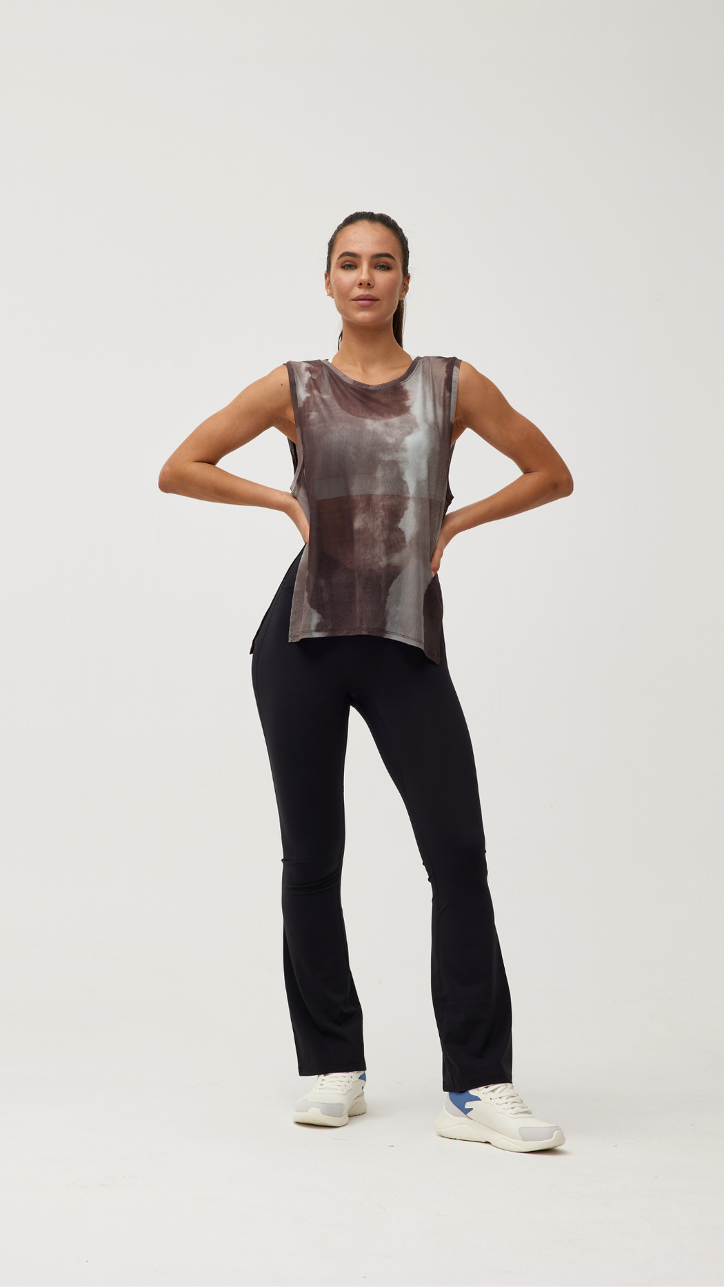 Marble Print Sleeveless Tank Top