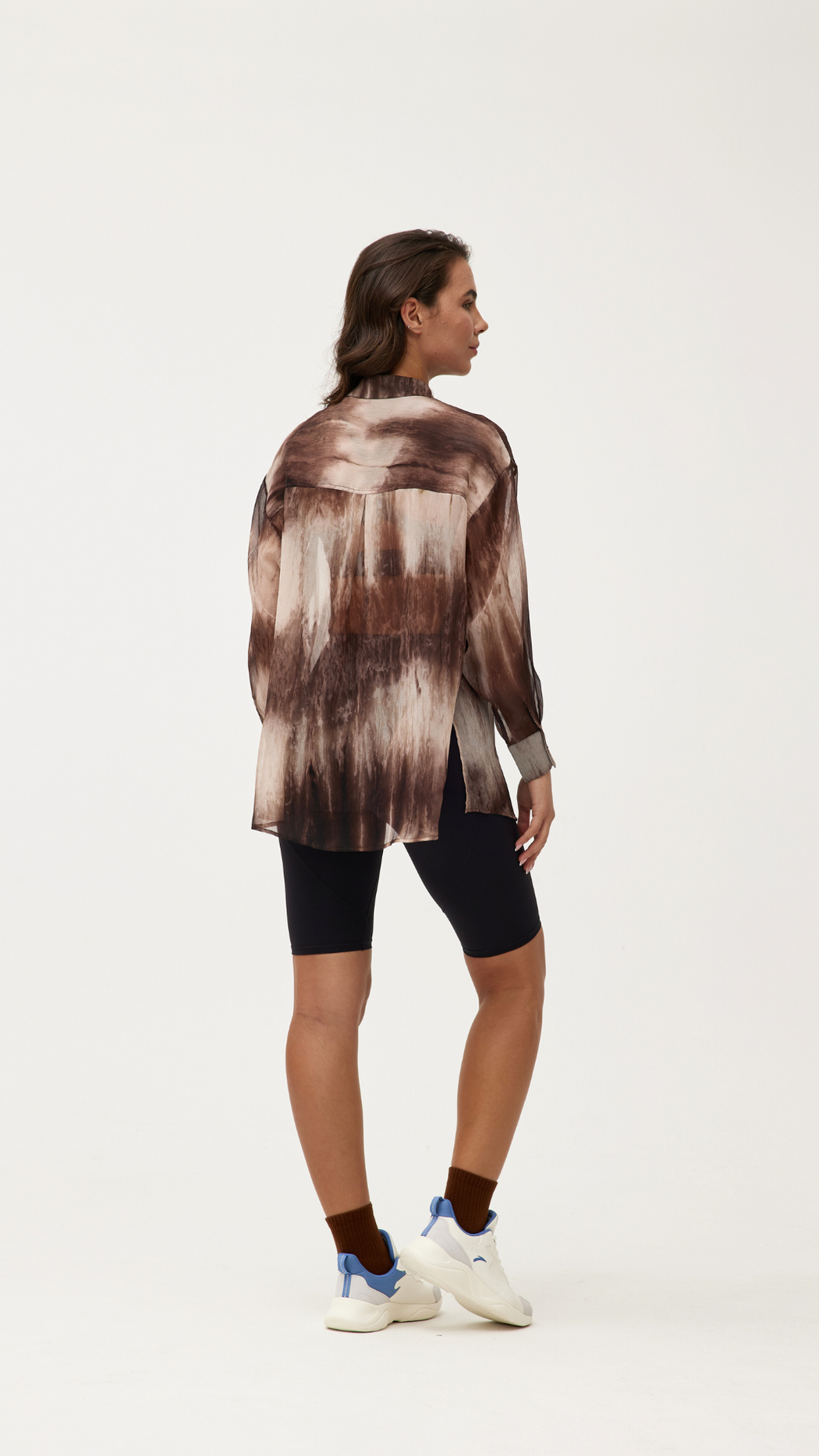 Marble Print Long Sleeve Shirts