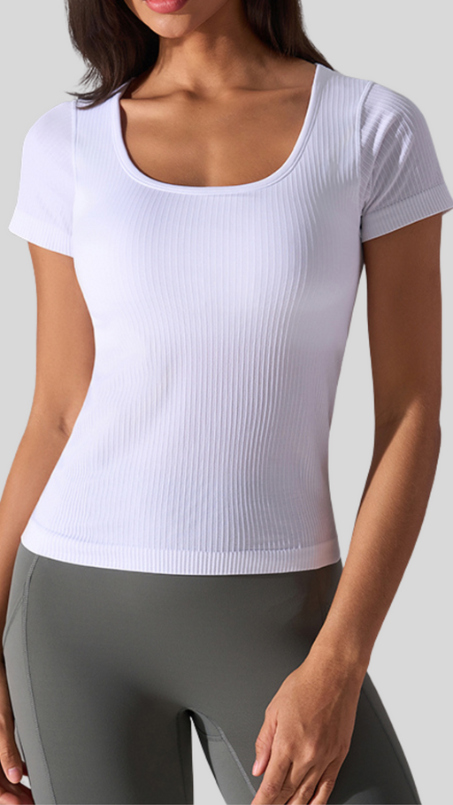 CoreEase Ribbed Fitted Tee