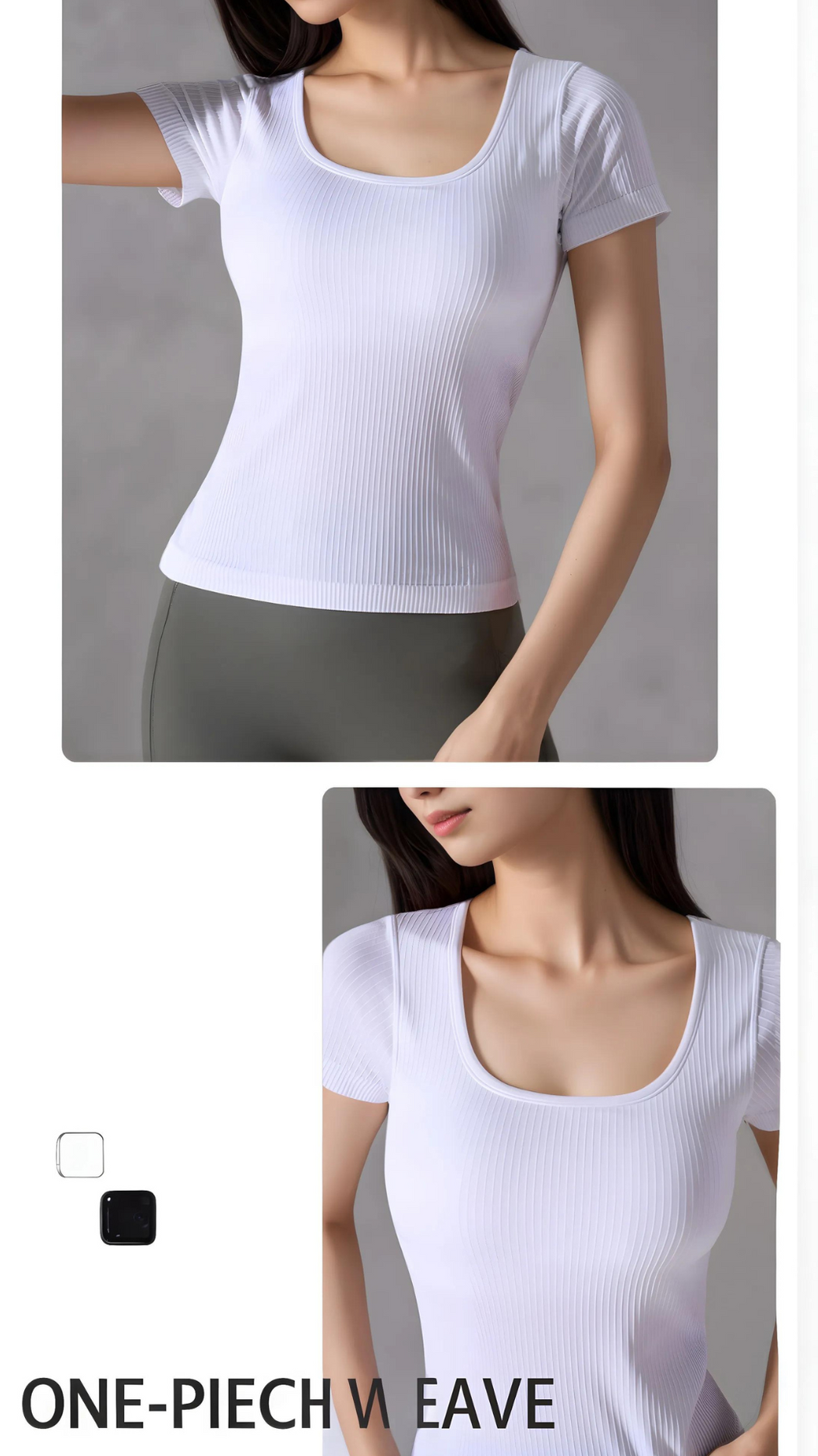 CoreEase Ribbed Fitted Tee