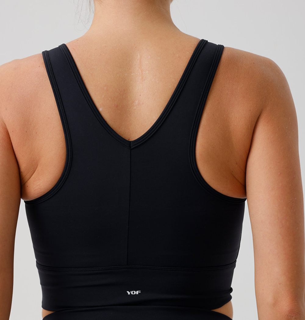 EcoLuxe Long Line Front Fold Bra Top