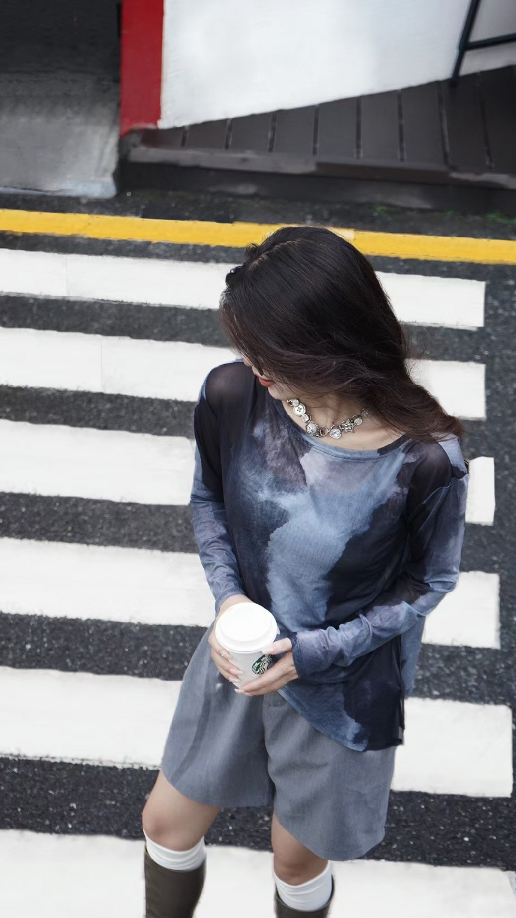 Marble Elegance Boatneck Performance Top