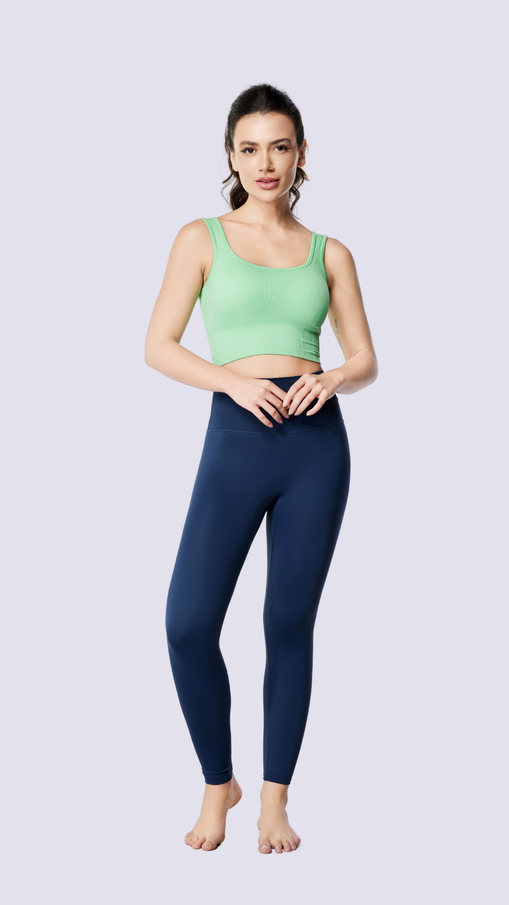 Essential Yoga Leggings with Back Pocket - Multiple Colors Asian Length
