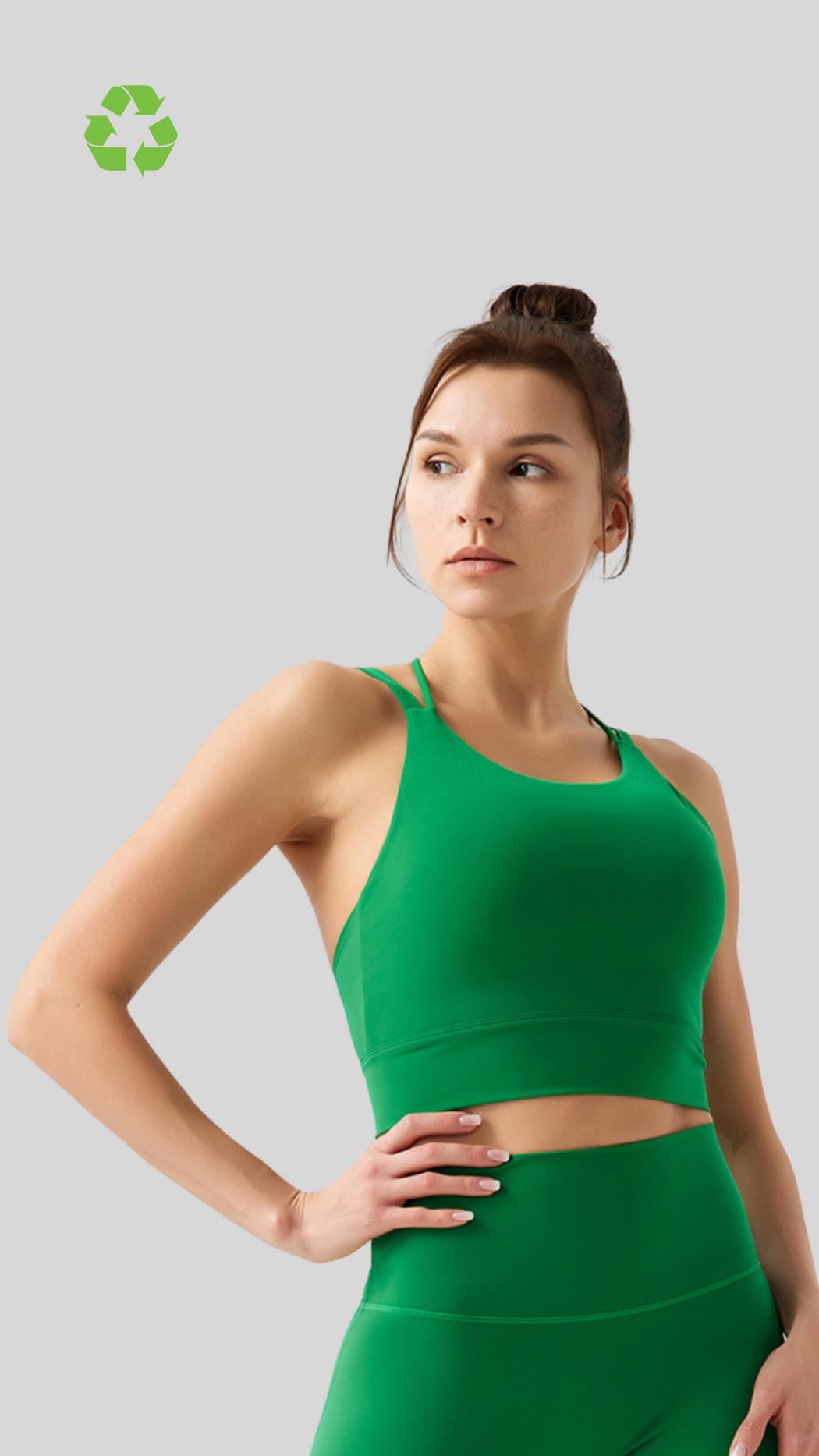 EcoLuxe Longline Strappy Bra