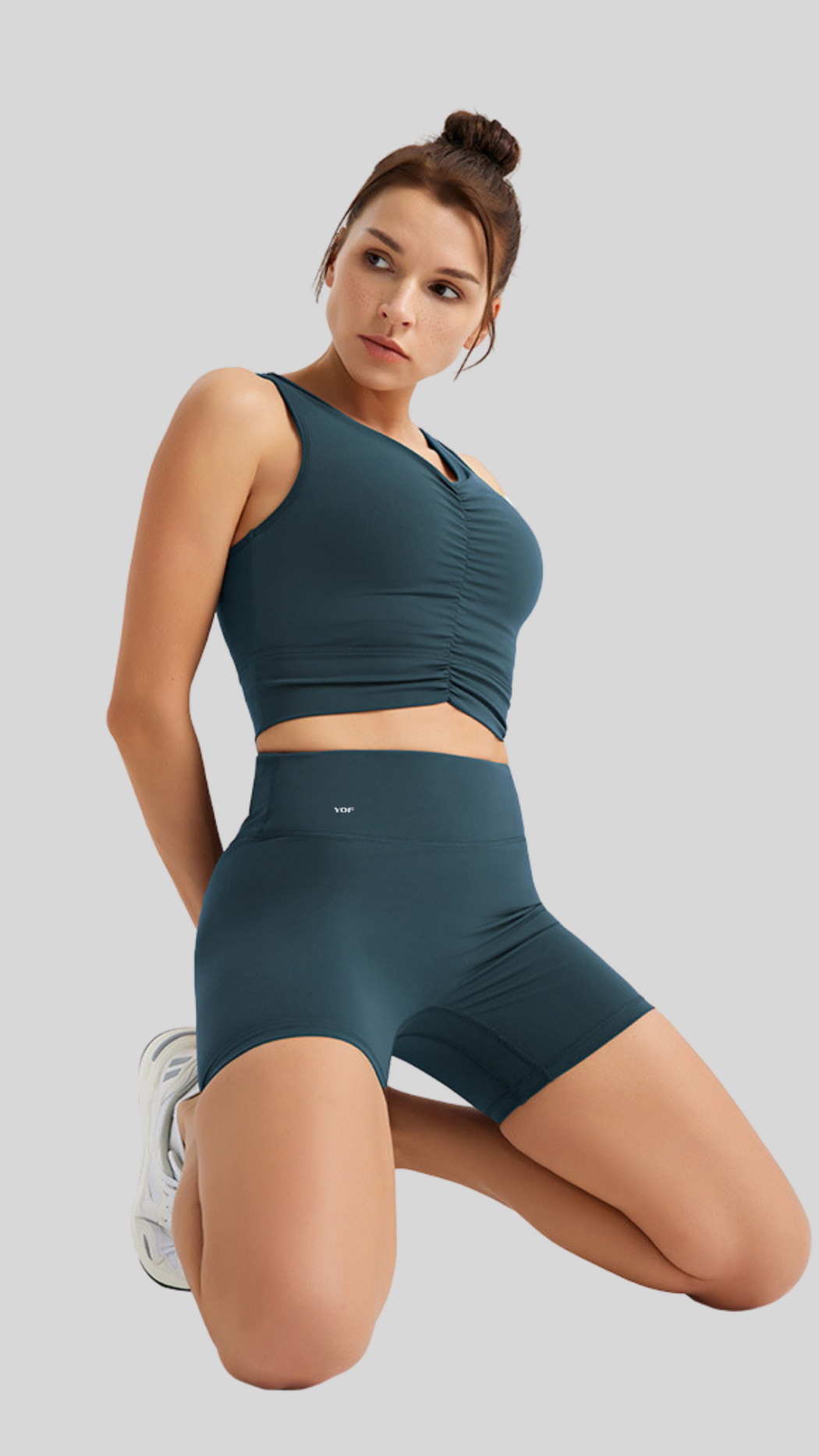 EcoLuxe Long Line Front Fold Bra Top