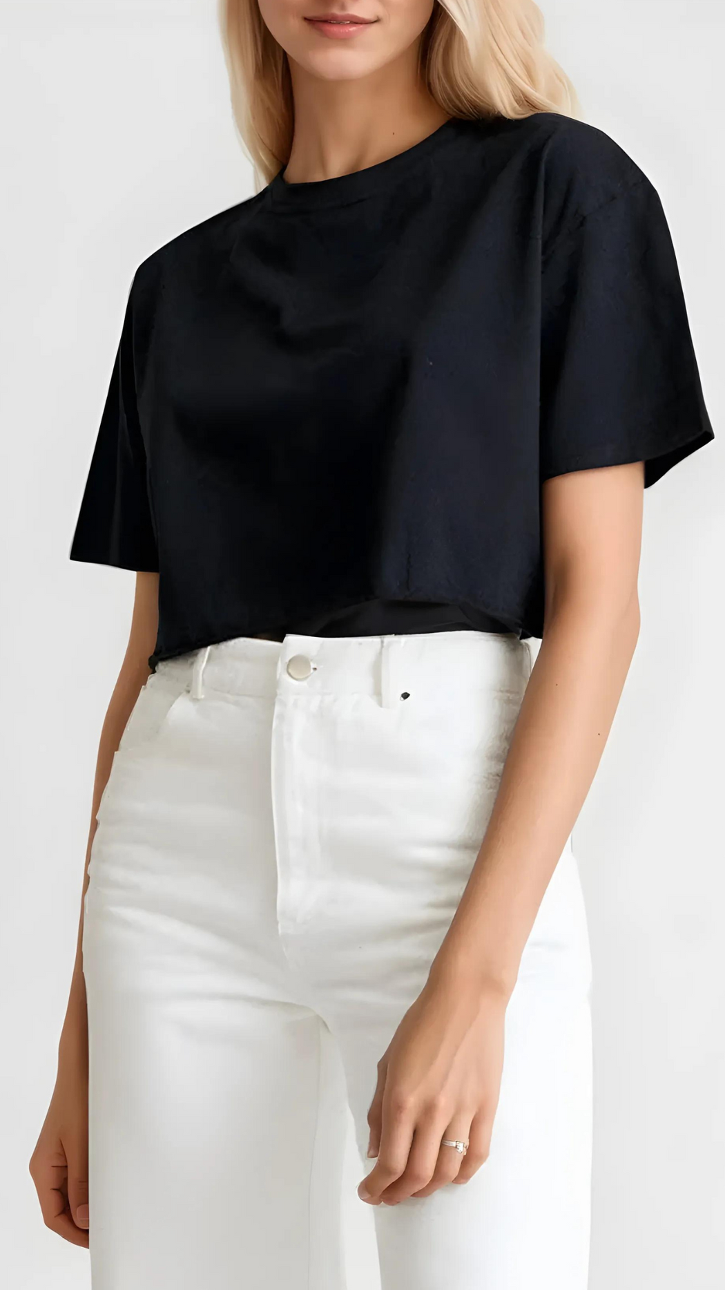 CottonEase Short Sleeve Crop Tee