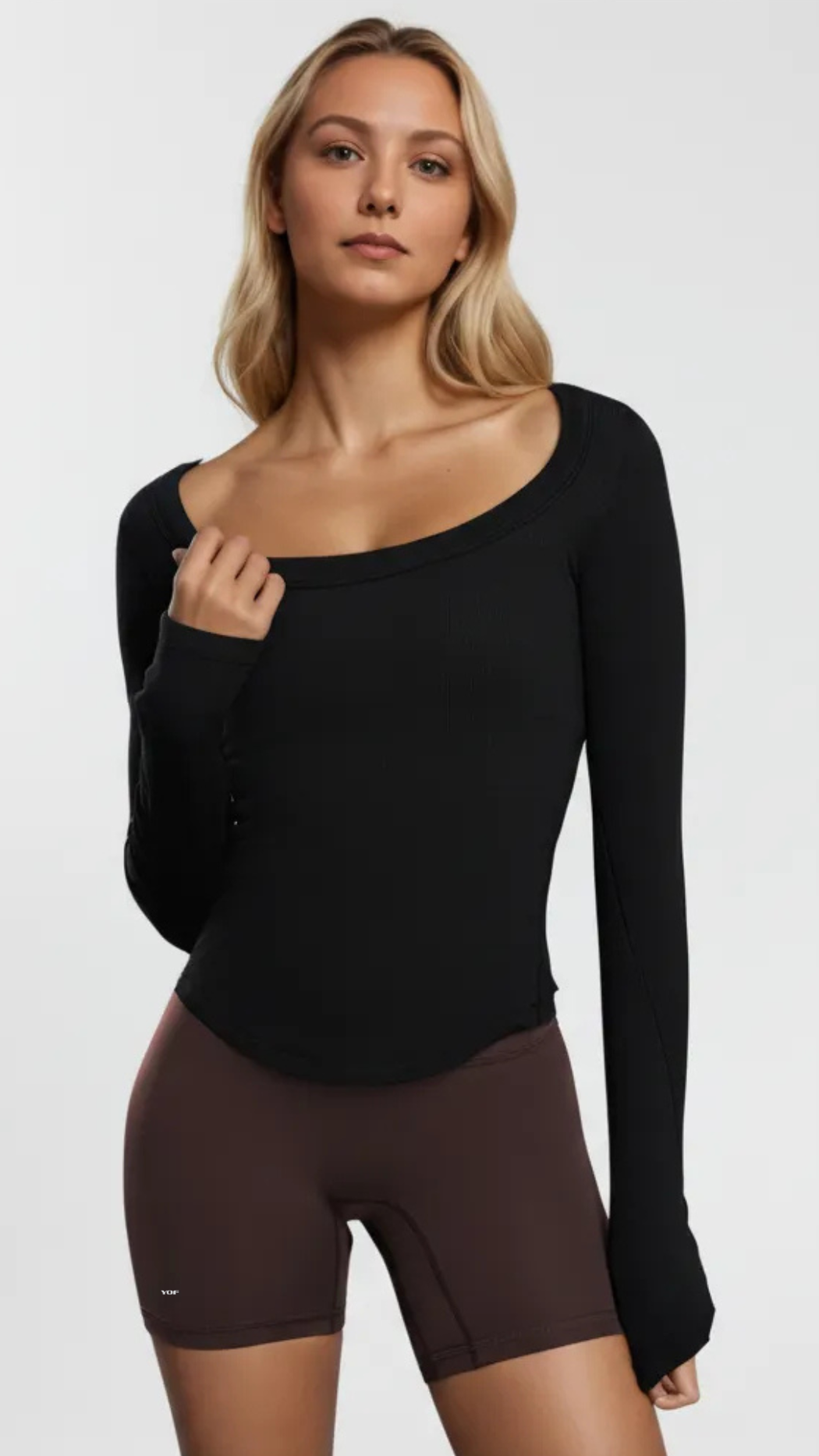 Evara Off-Shoulder Rib Top