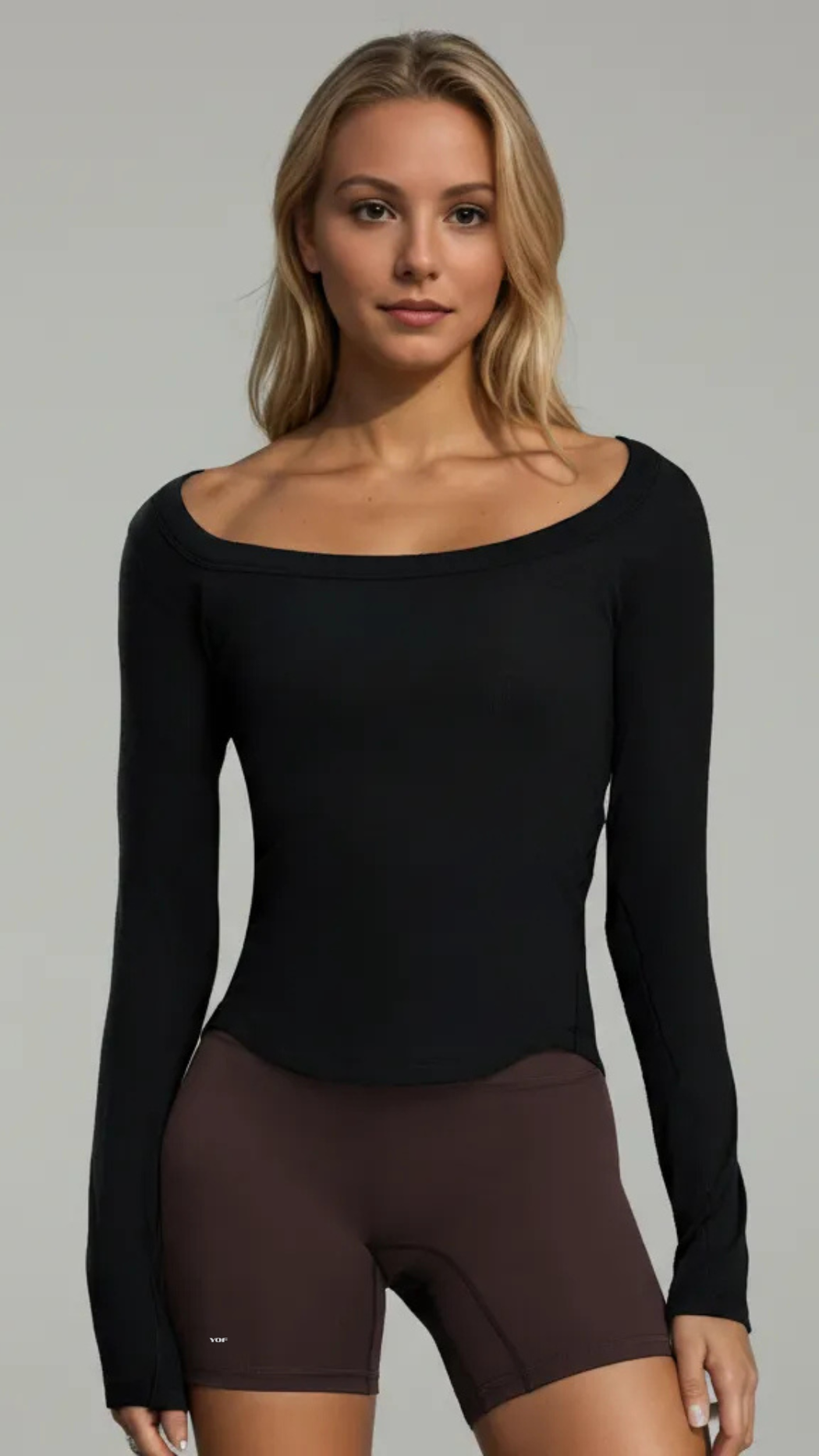 Evara Off-Shoulder Rib Top
