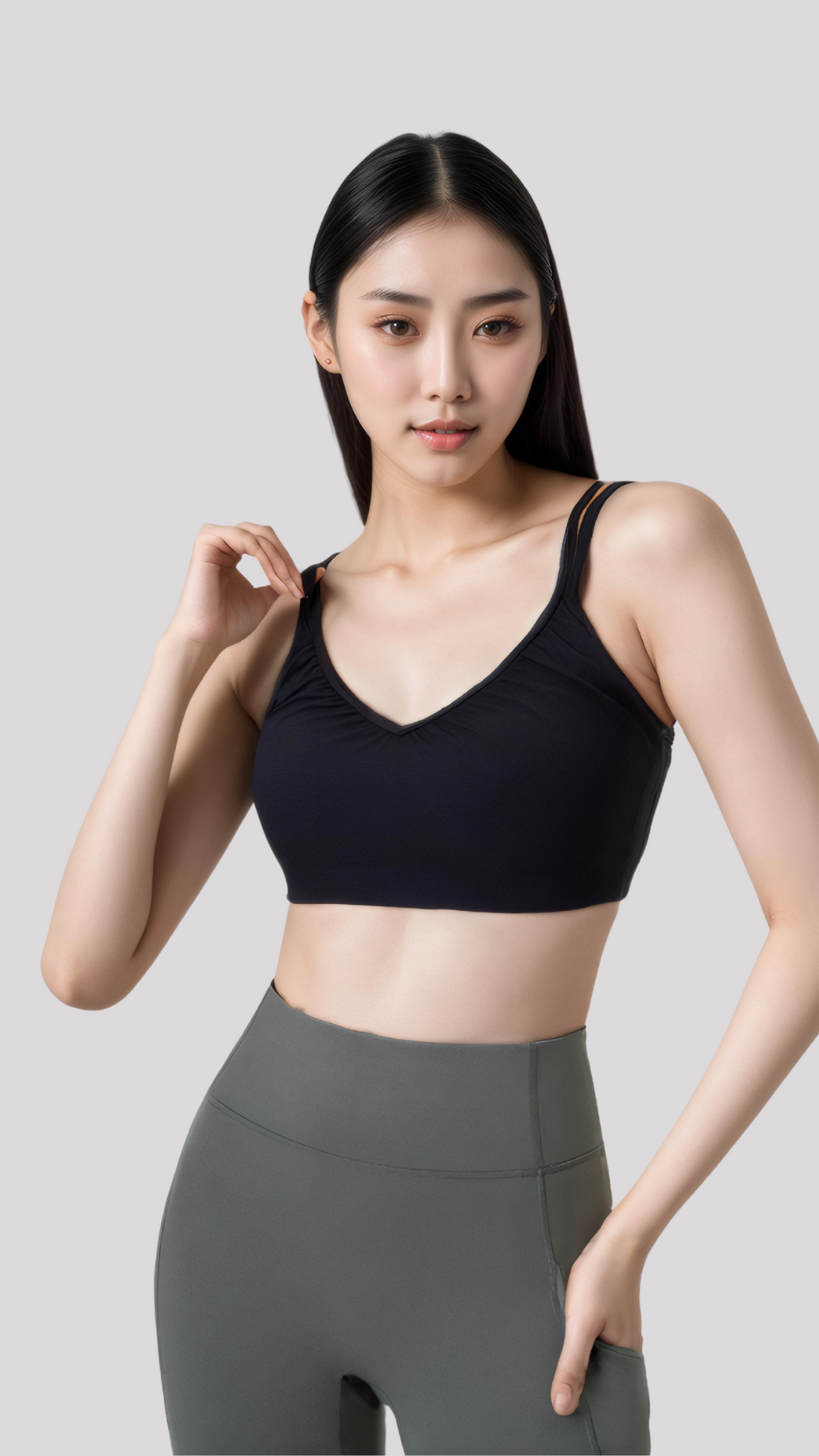 V Double-Strap Sports Bra