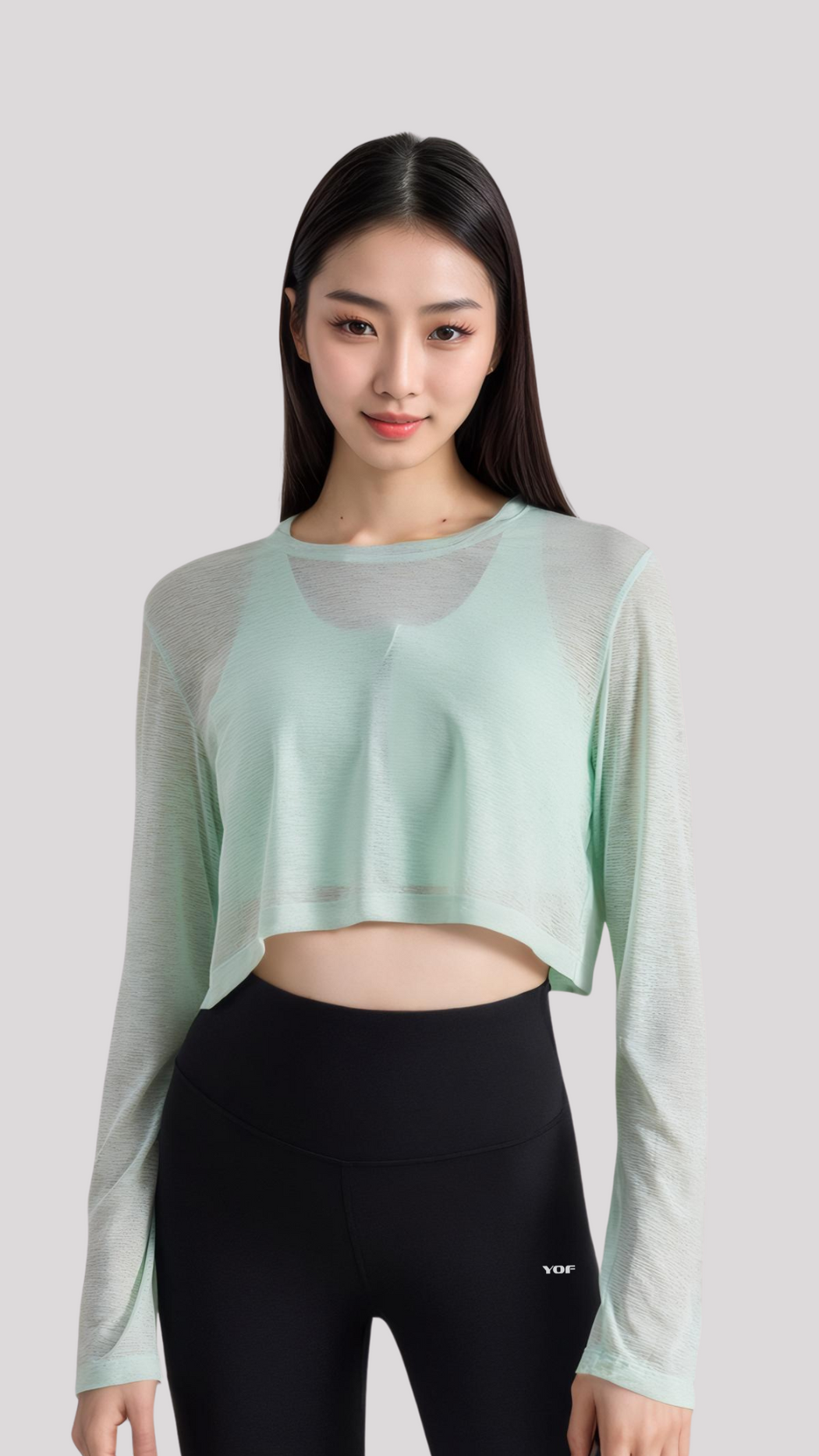 AirFlow Performance Long-Sleeve Crop Top