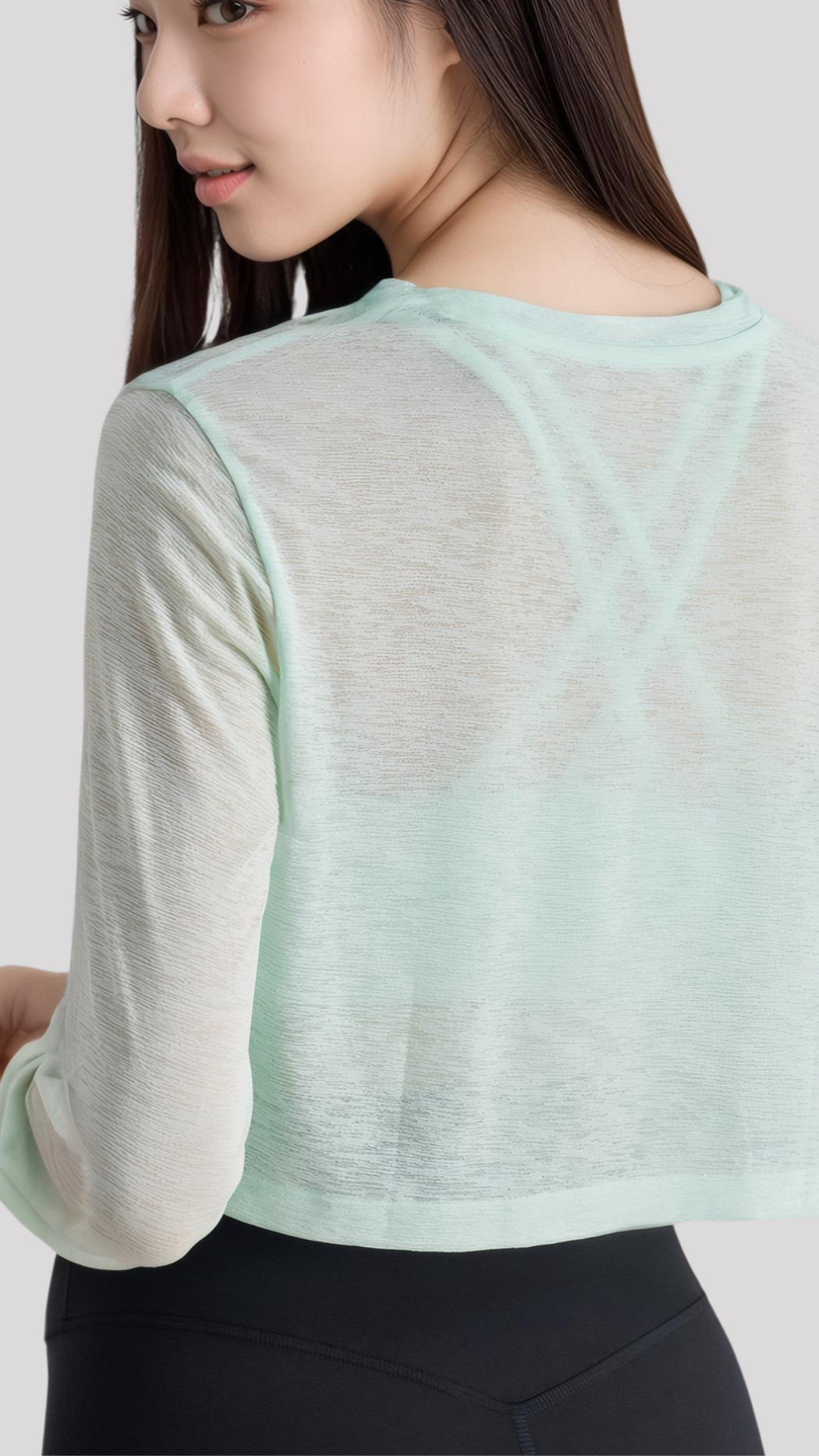 AirFlow Performance Long-Sleeve Crop Top