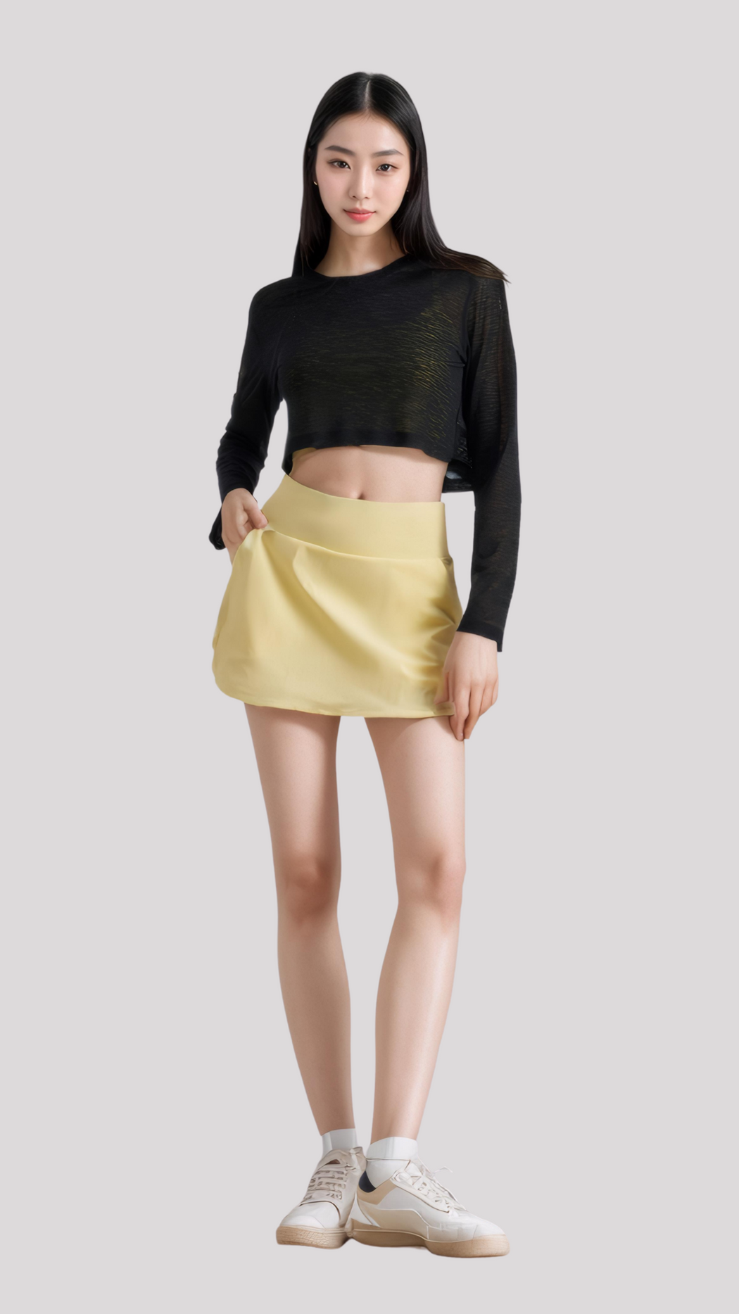 AirFlow Performance Long-Sleeve Crop Top