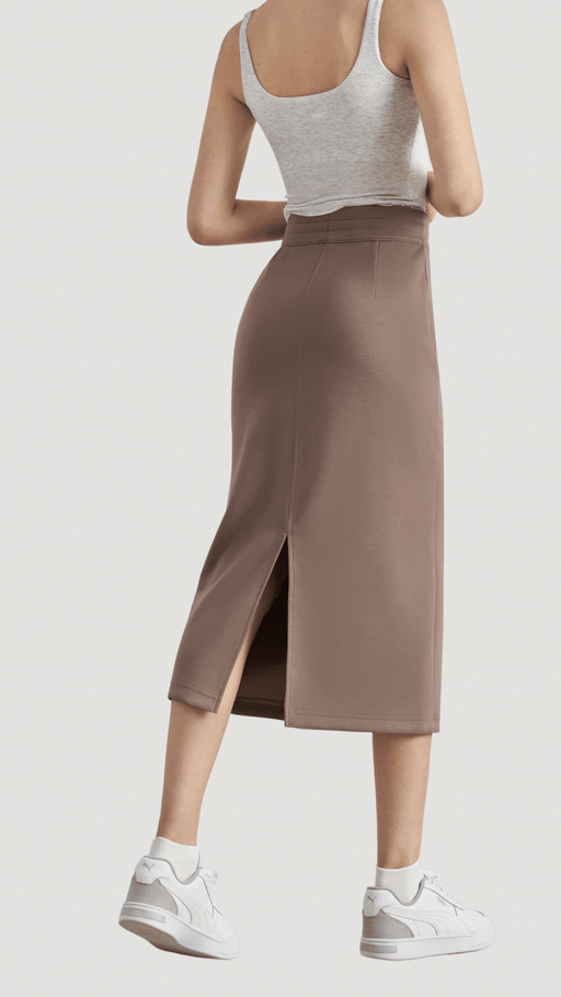 Urban Minimalist Drawstring Midi Skirt