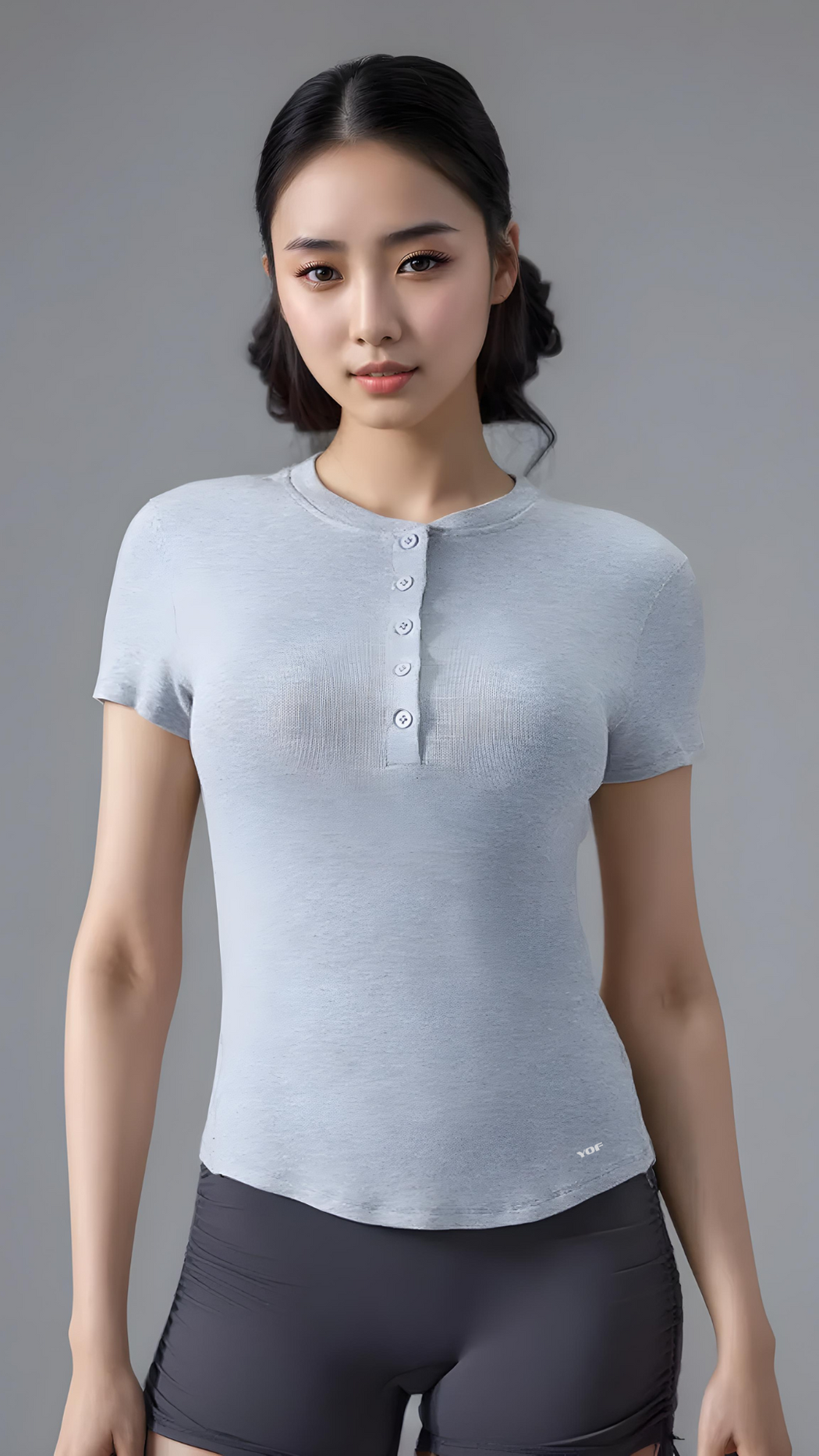 MODENA Henley Ribbed Tee