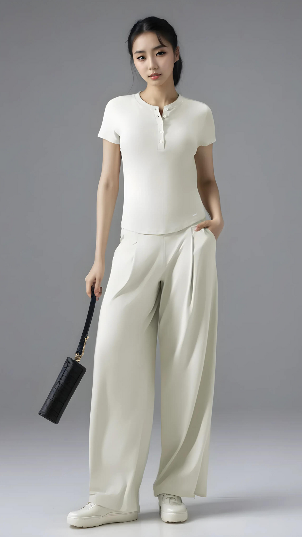 MODENA Henley Ribbed Tee