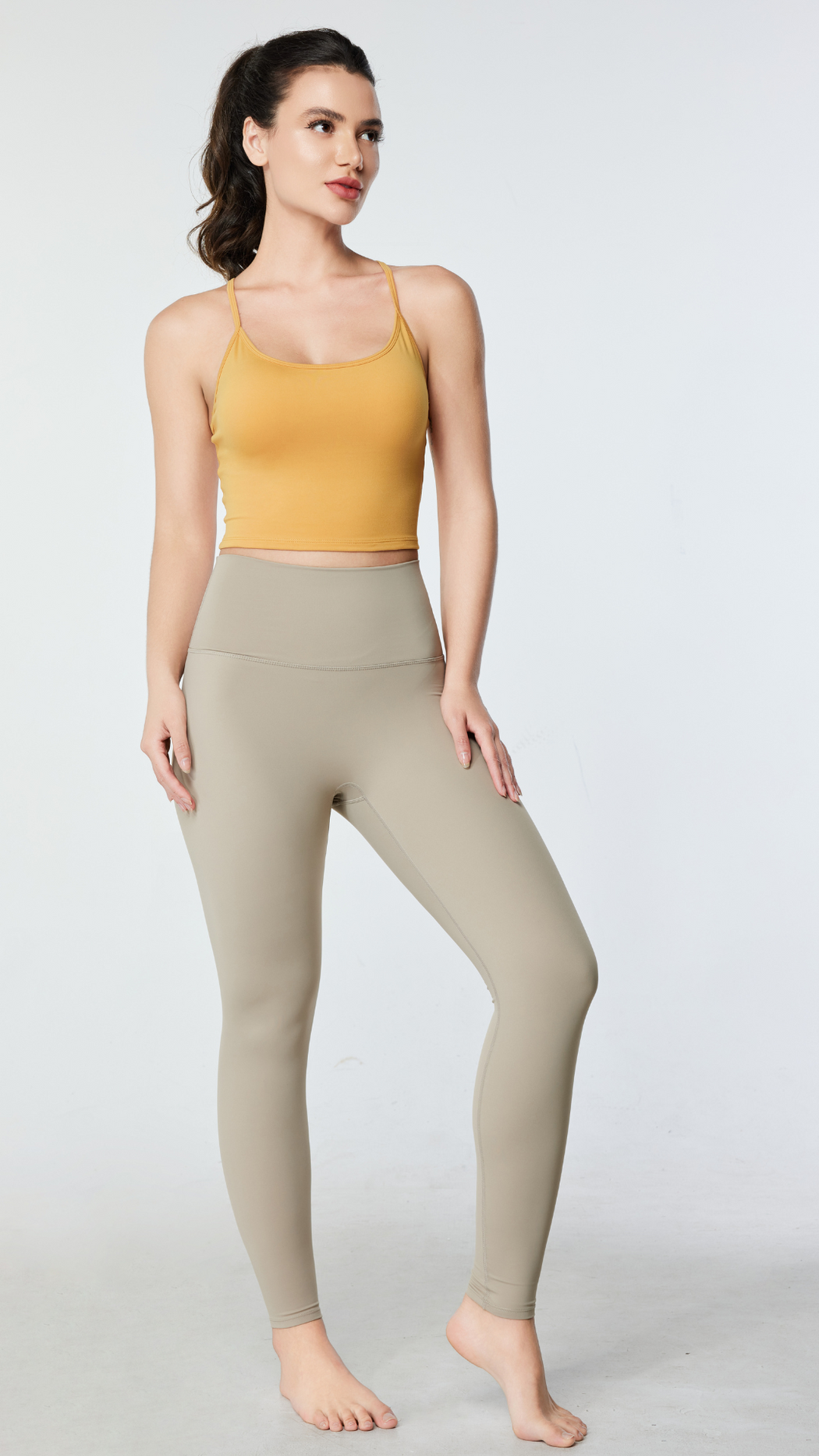 Essential Yoga Leggings with Back Pocket - Multiple Colors Asian Length