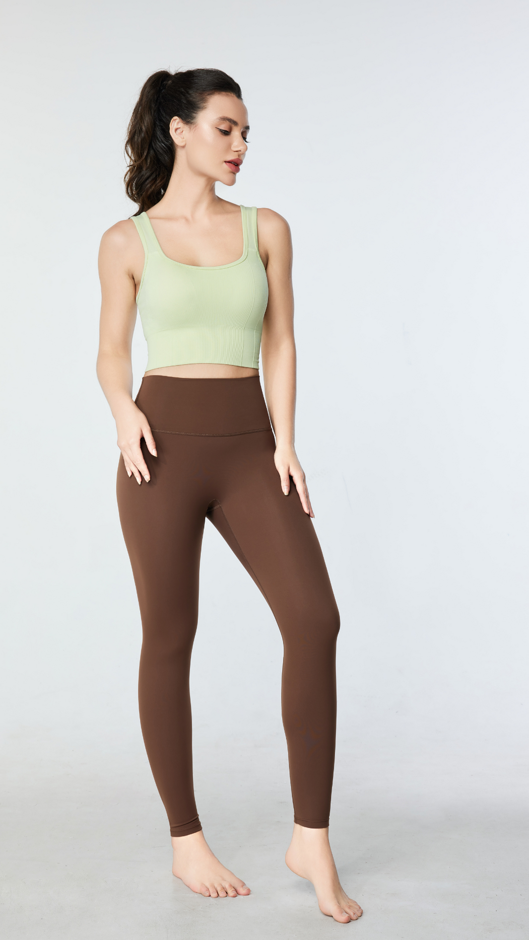 Essential Yoga Leggings with Back Pocket - Multiple Colors Asian Length