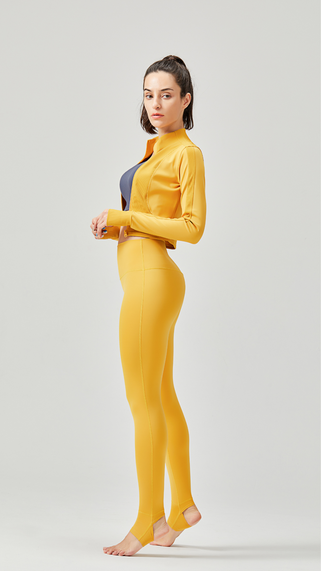 The Dual-Tone Ribbed Luxe Crop Jacket