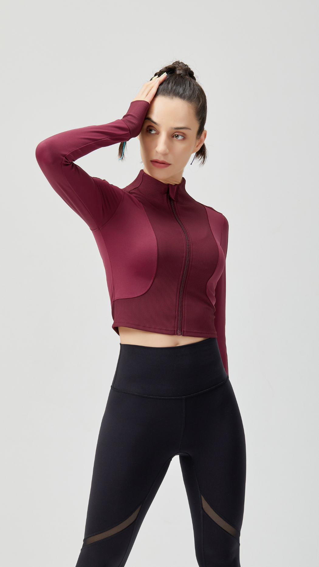 The Dual-Tone Ribbed Luxe Crop Jacket