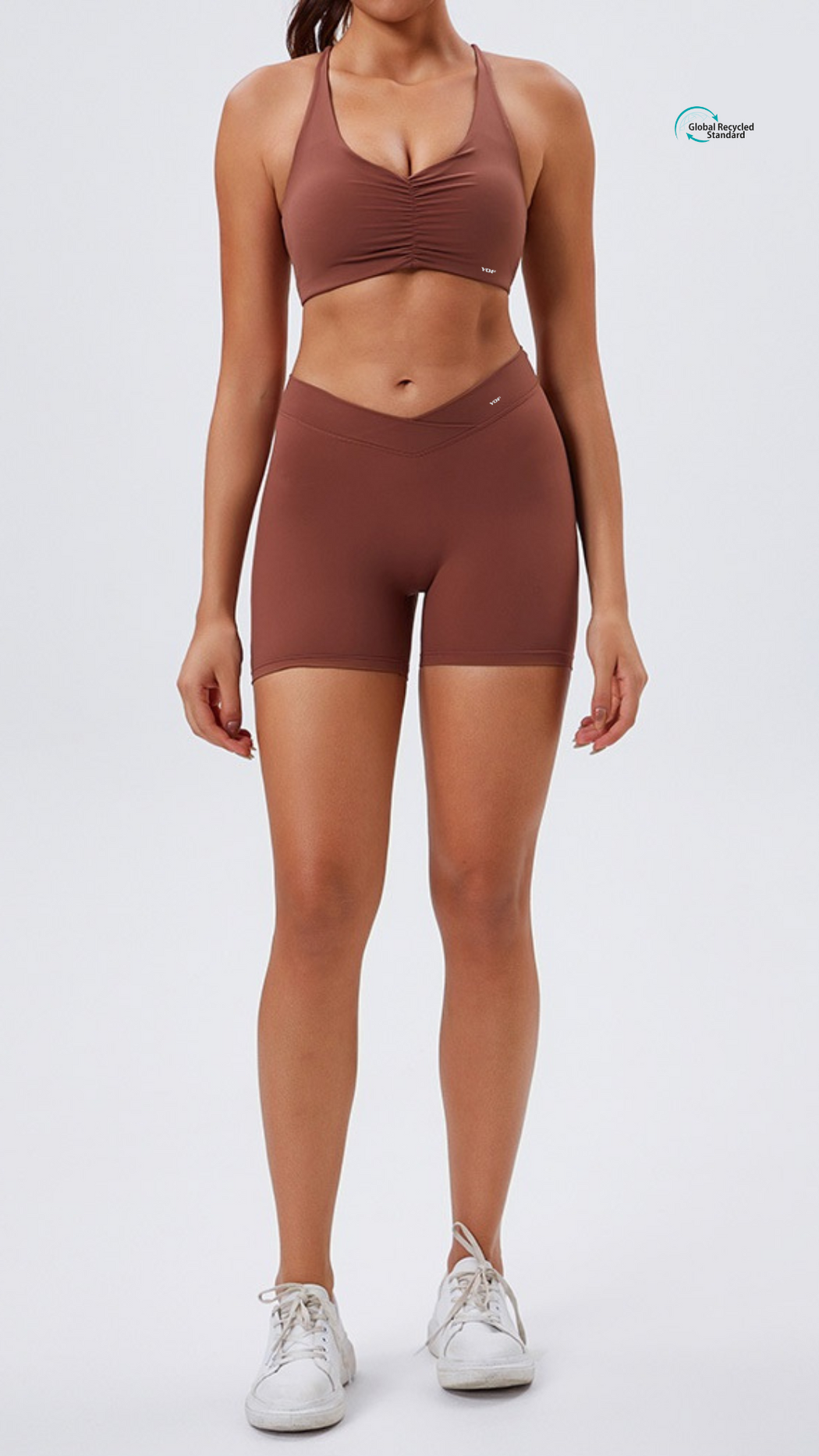 EcoLuxe Strappy Power Bra Front Folds