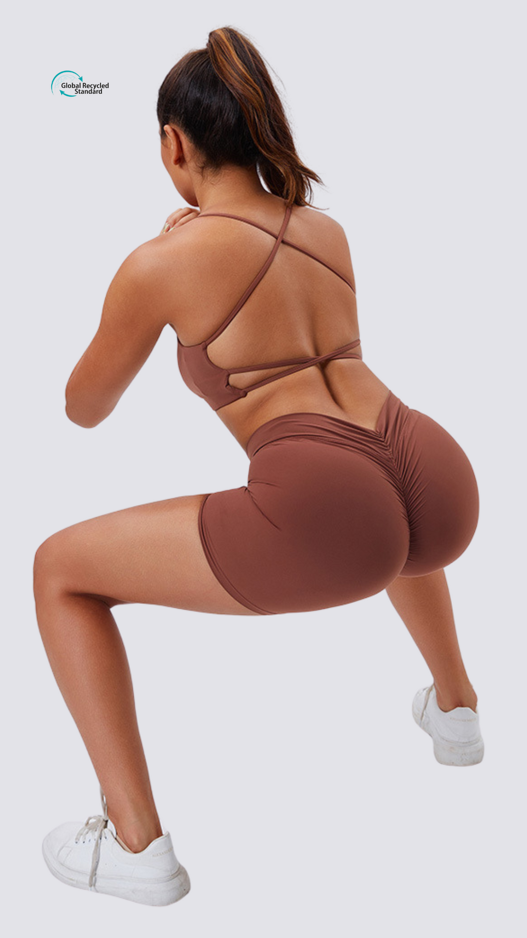 EcoLuxe Strappy Power Bra Front Folds