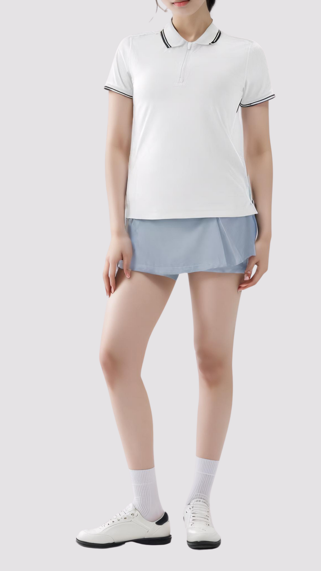 SkyeCourt Performance UV Protective Sports Polo T-Shirts