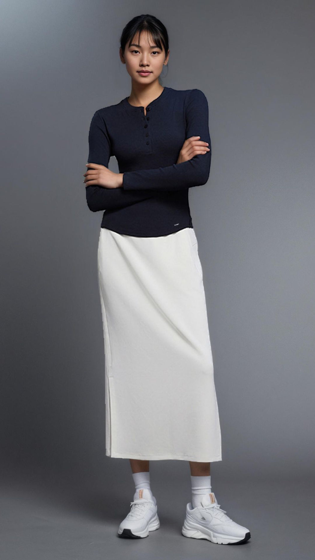 RIBRX Henley Long Sleeve Tee