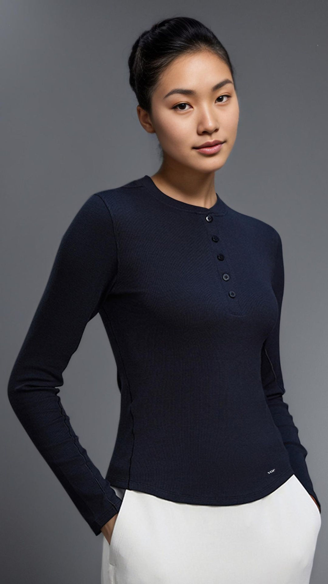 RIBRX Henley Long Sleeve Tee