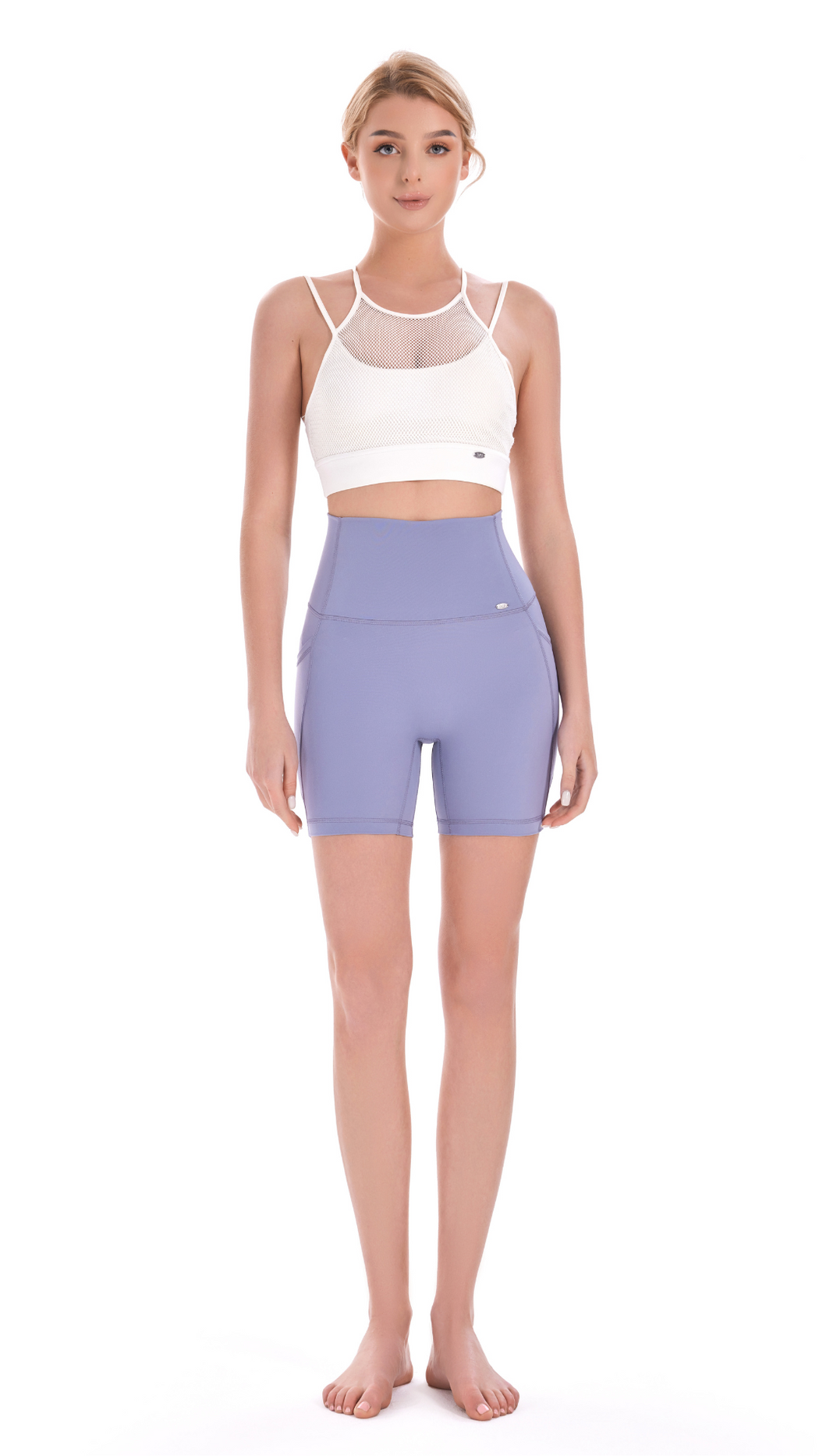 YOF Signature High Waisted SculptFlow 6" Inseam Shorts Blue