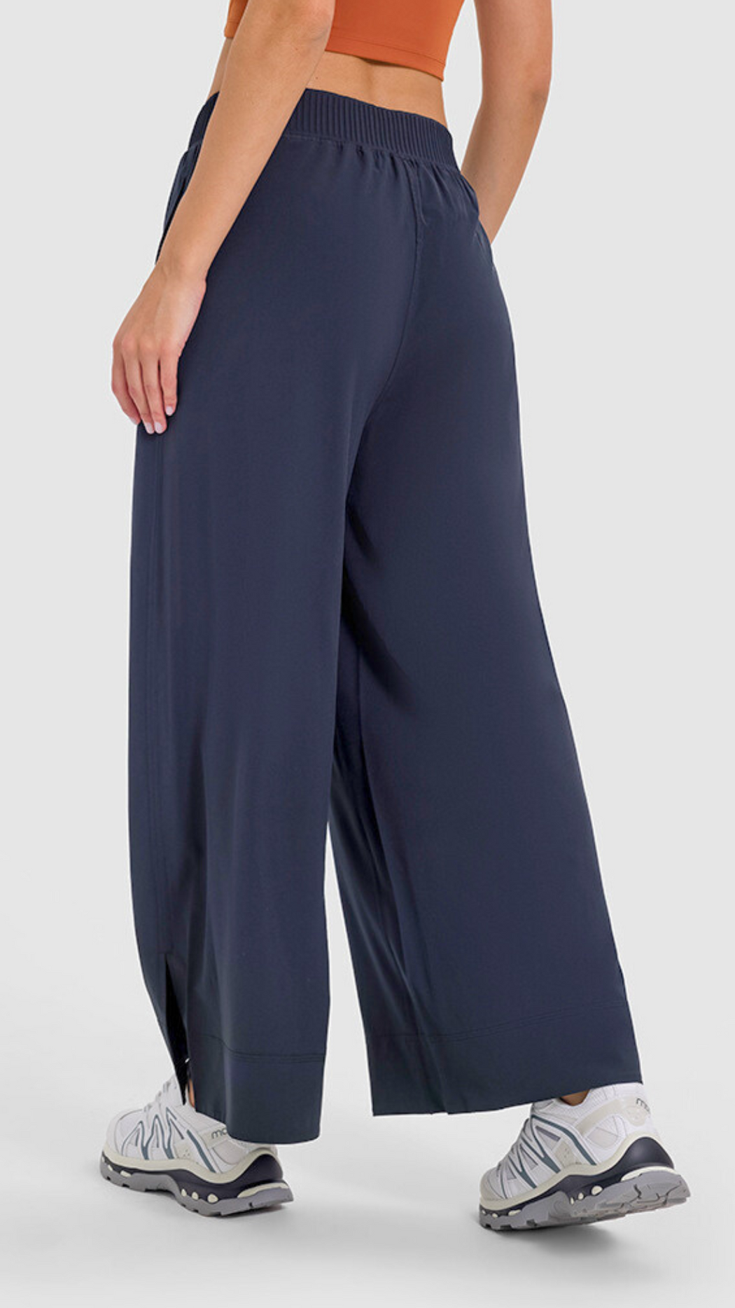 Wide Leg High Waist Super Soft Sports Cropped Pant (Asian Fit)