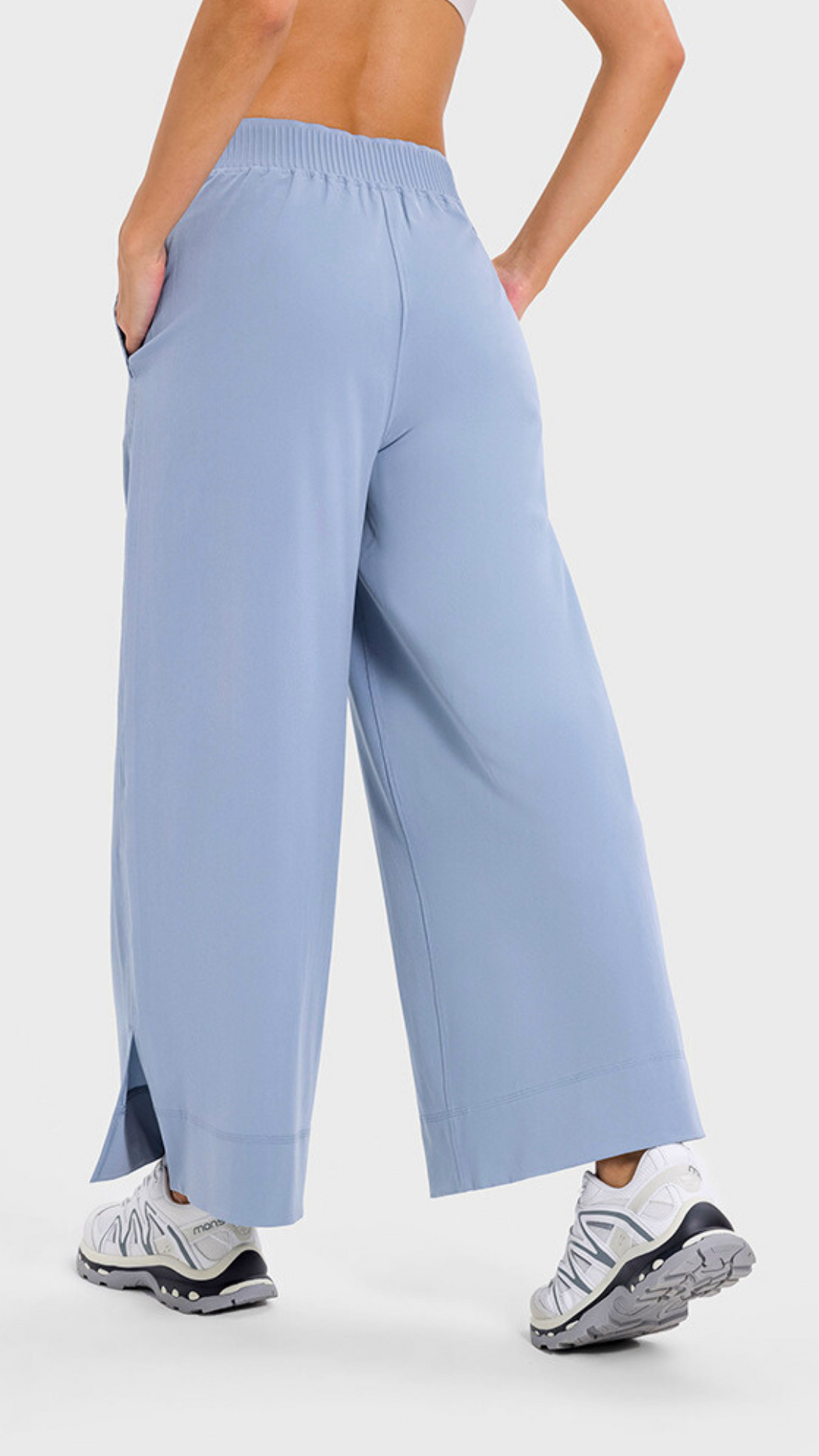 Wide Leg High Waist Super Soft Sports Cropped Pant (Asian Fit)