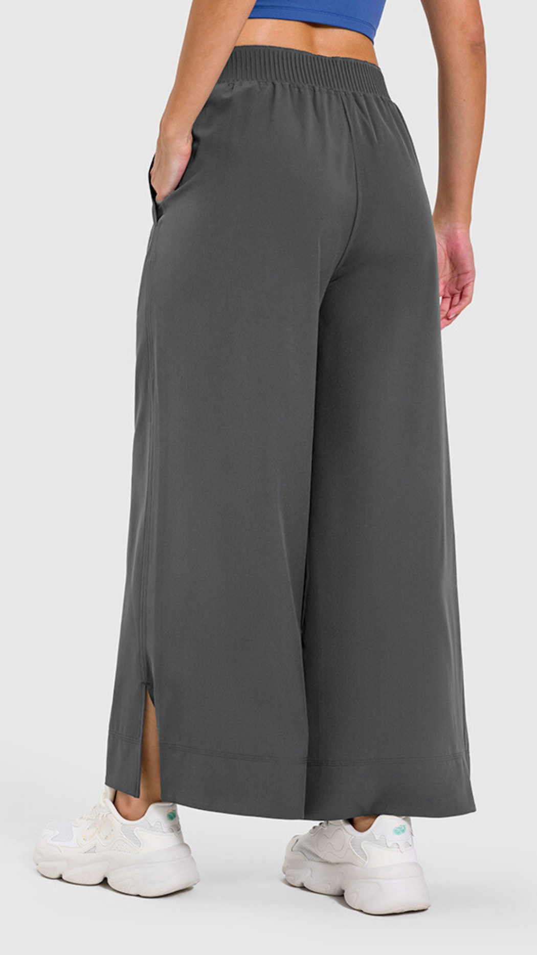 Wide Leg High Waist Super Soft Sports Cropped Pant (Asian Fit)