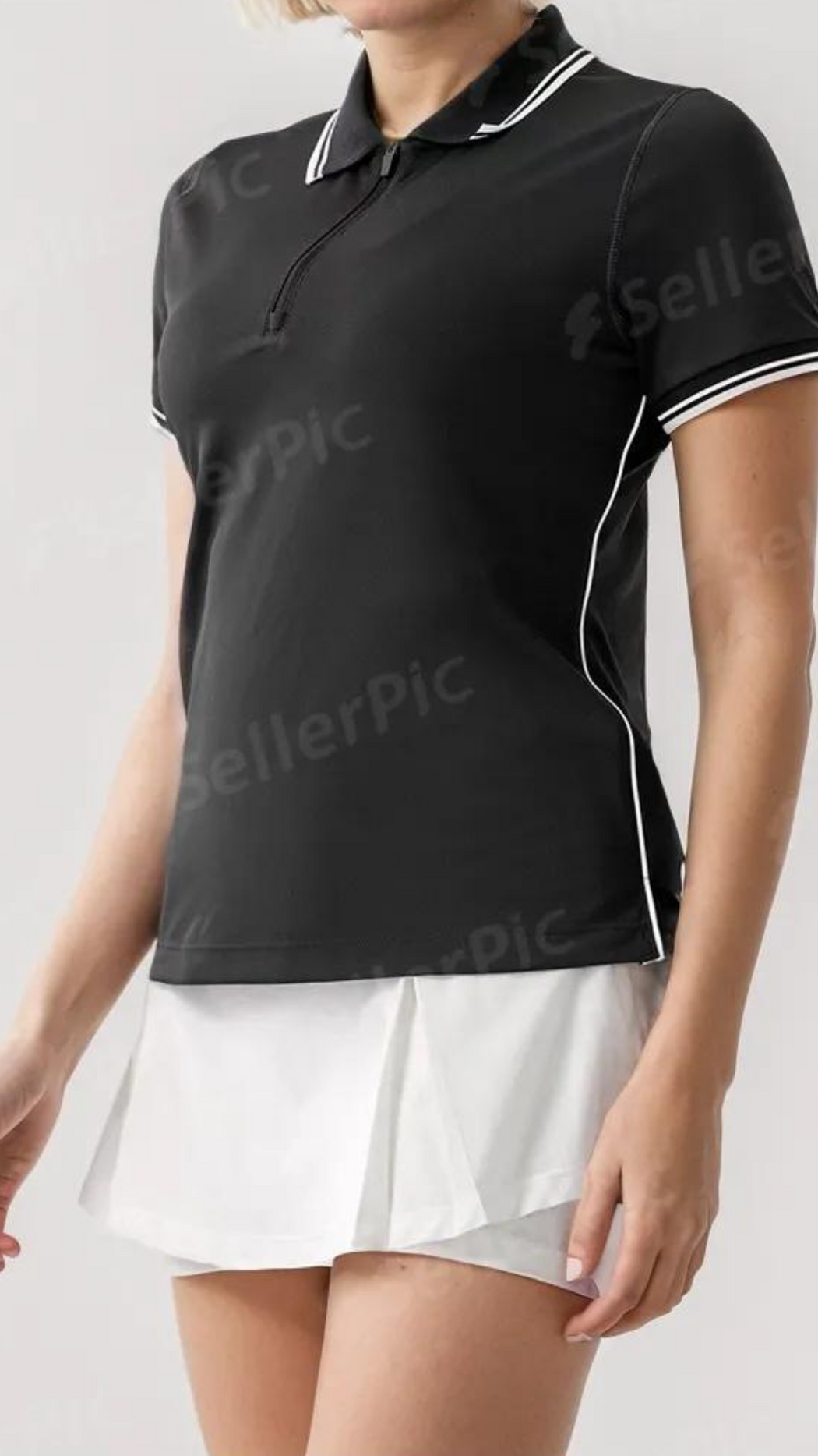 SkyeCourt Performance UV Protective Sports Polo T-Shirts