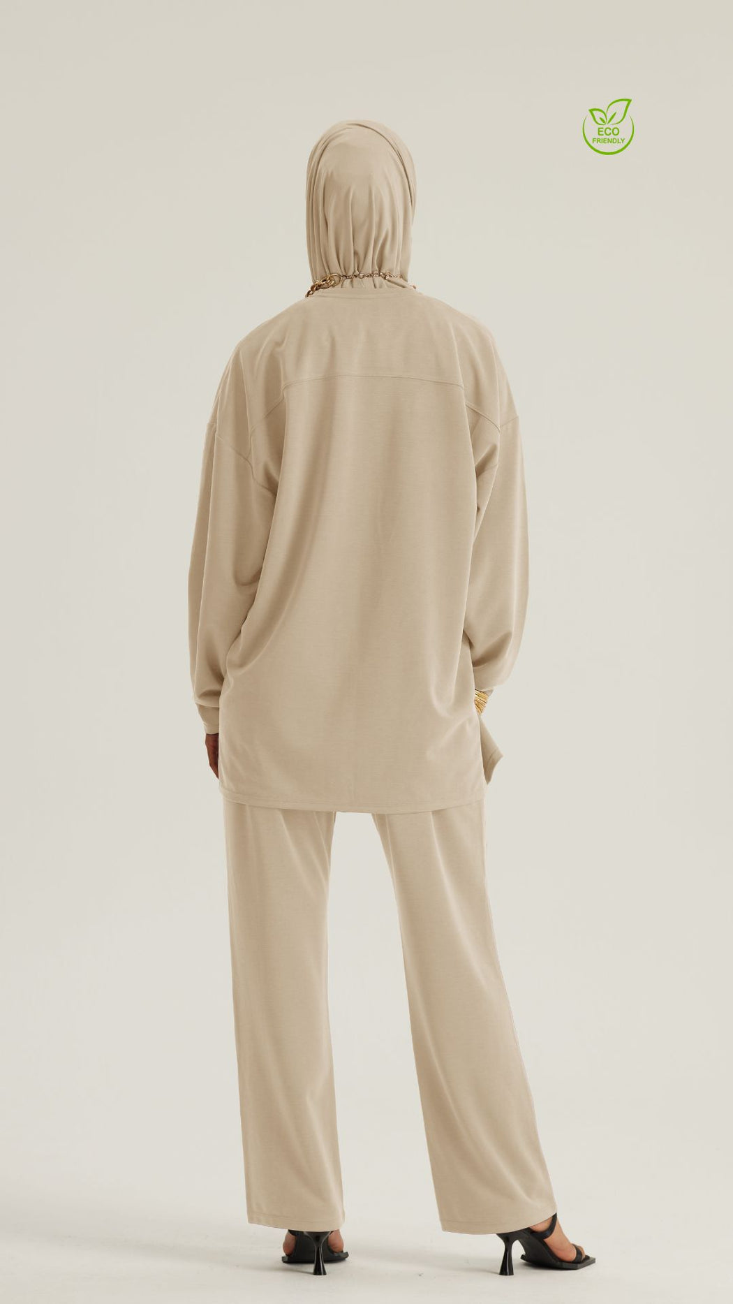 YOF Modest EcoEase Relaxed Fit Wide-Leg Modest Pants