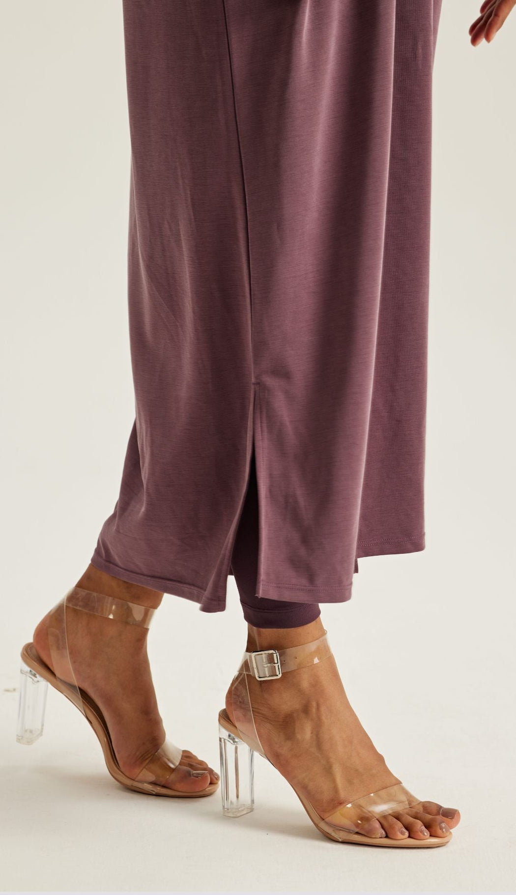 YOF Modest | Ultra-Long Loose Sweatshirt Dress with Side Slits