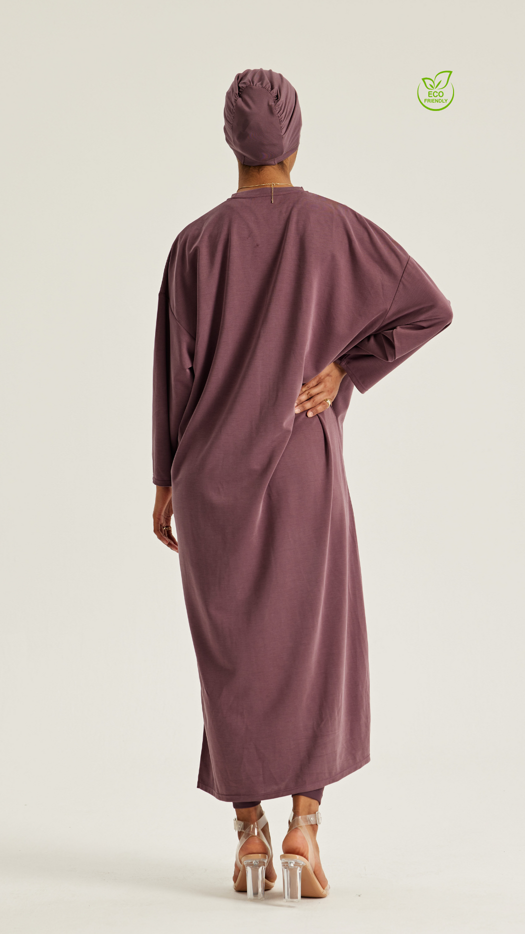 YOF Modest | Ultra-Long Loose Sweatshirt Dress with Side Slits