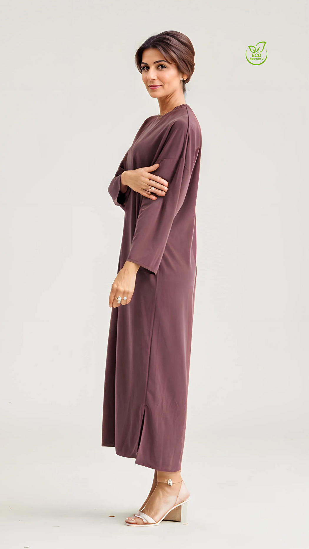 YOF Modest | Ultra-Long Loose Sweatshirt Dress with Side Slits