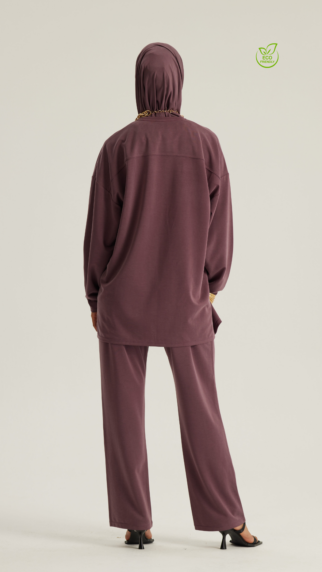 YOF Modest EcoEase Relaxed Fit Wide-Leg Modest Pants