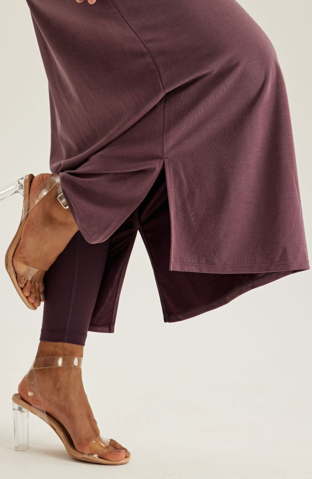 YOF Modest | Ultra-Long Loose Sweatshirt Dress with Side Slits